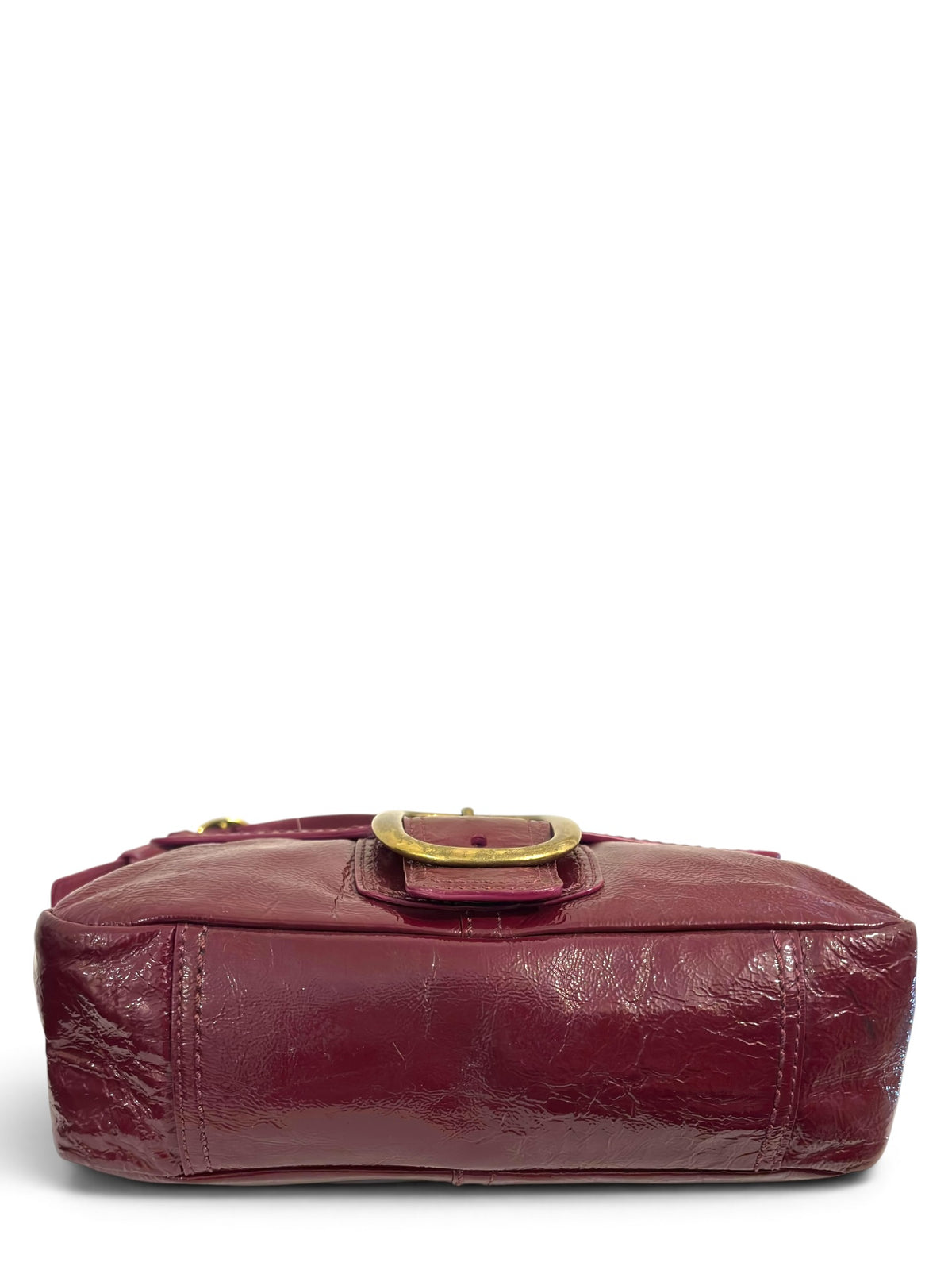 Vintage Coach Soho Bag Bleecker 12372 In Patent Leather Burgundy