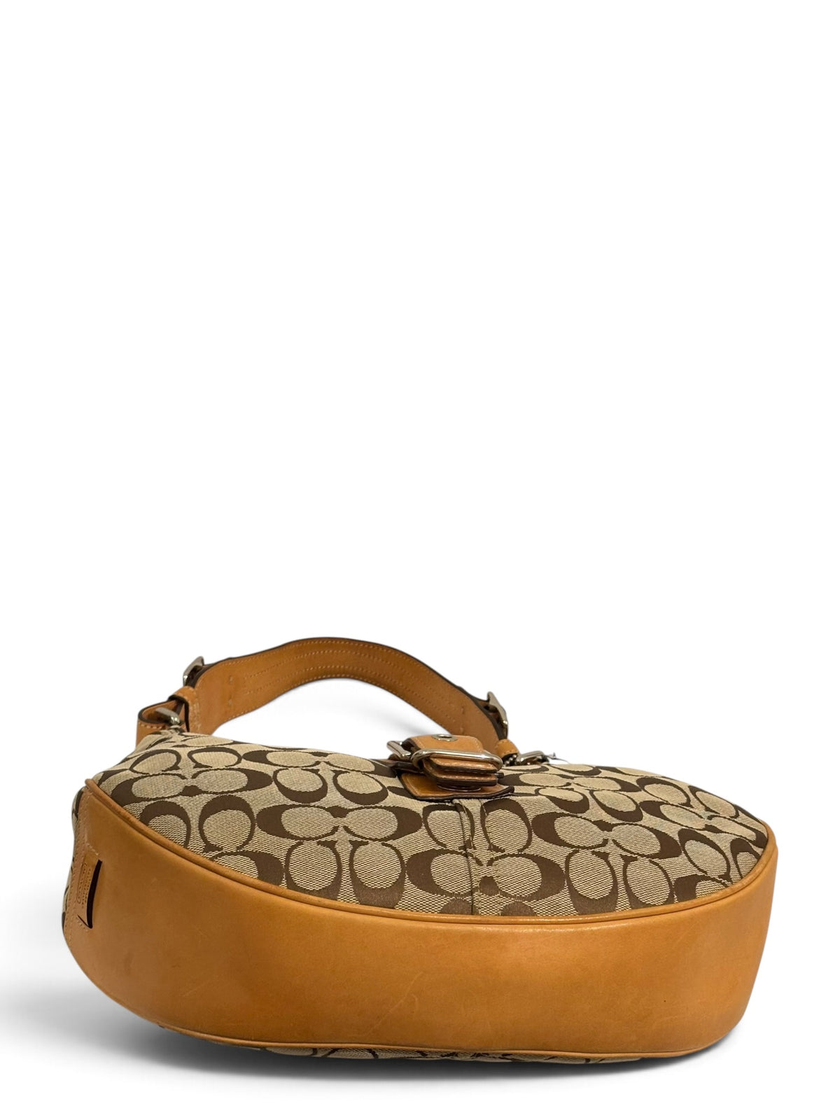 Vintage Coach Soho Bag 6363 Crescent Signature Hobo In Brown