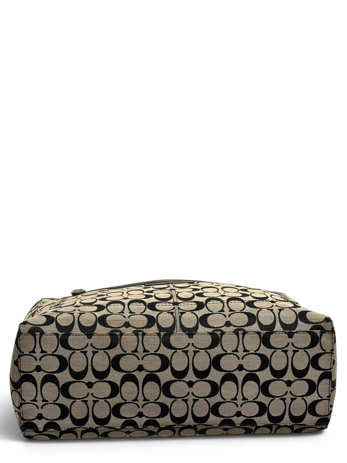 Vintage Coach Penelope Bag F14694 In Signature Black And Grey