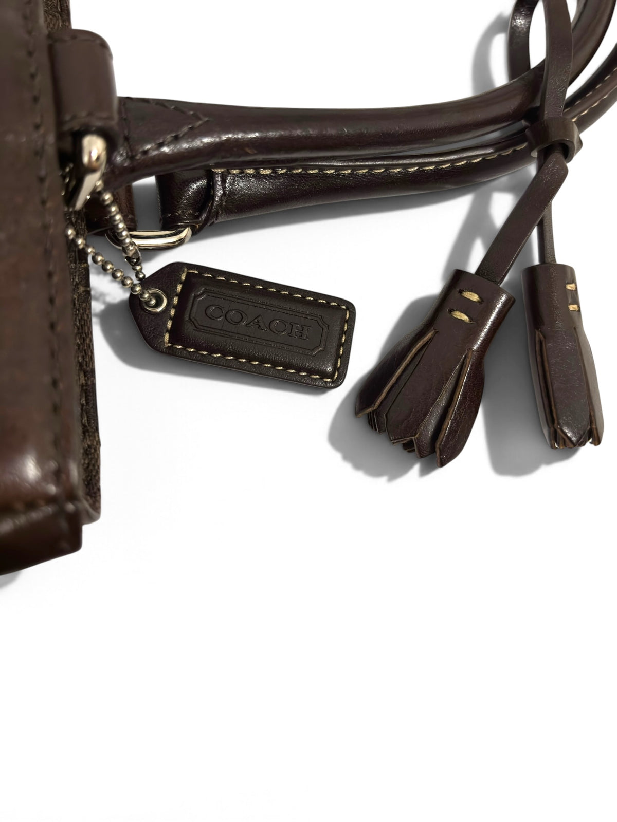Vintage Coach Hamptons Bag 8K06 Chocolate Brown Tote