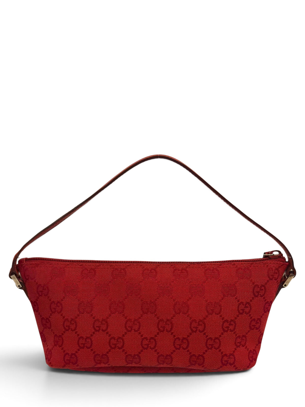 Gucci Boat Bag Vintage Red Monogram GG Pochette
039 1103