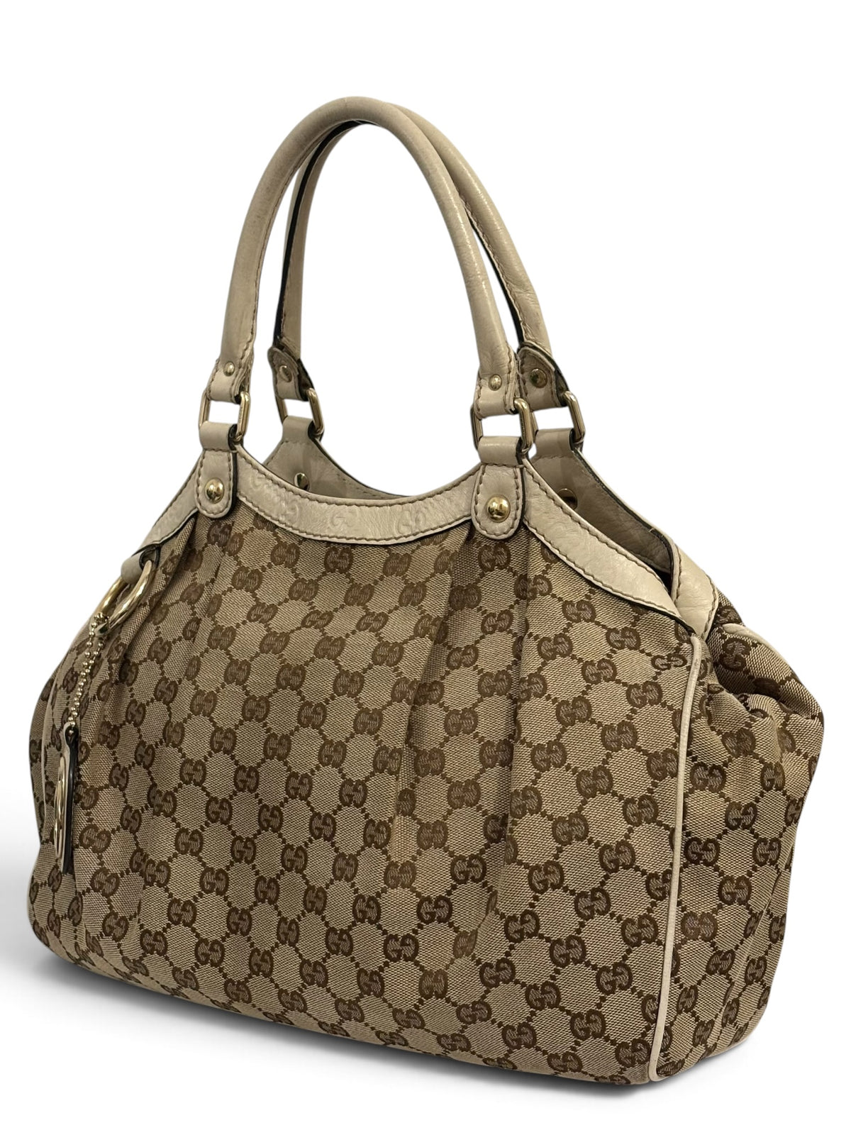 Vintage Gucci Sukey Bag 211944 Monogram GG Tote