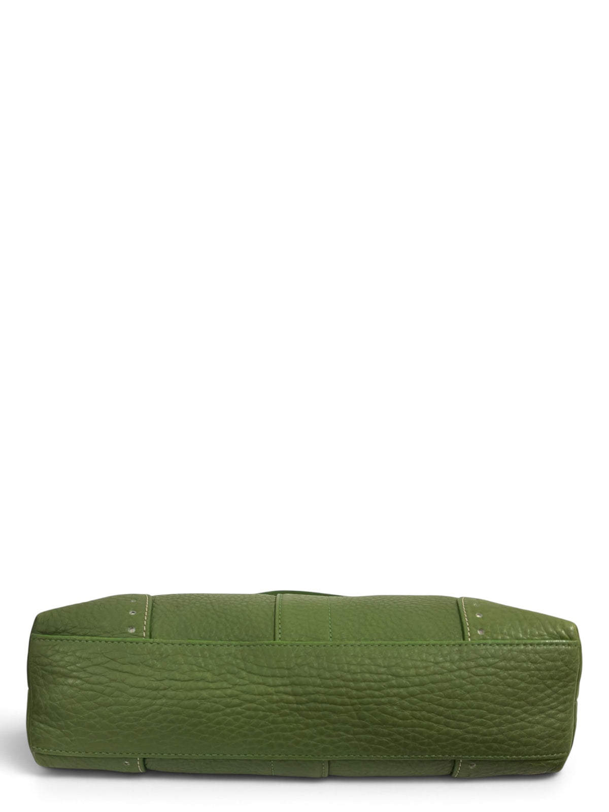 Vintage Coach Demi Baguette Bag 5052 In Rare Green Pebbled Leather