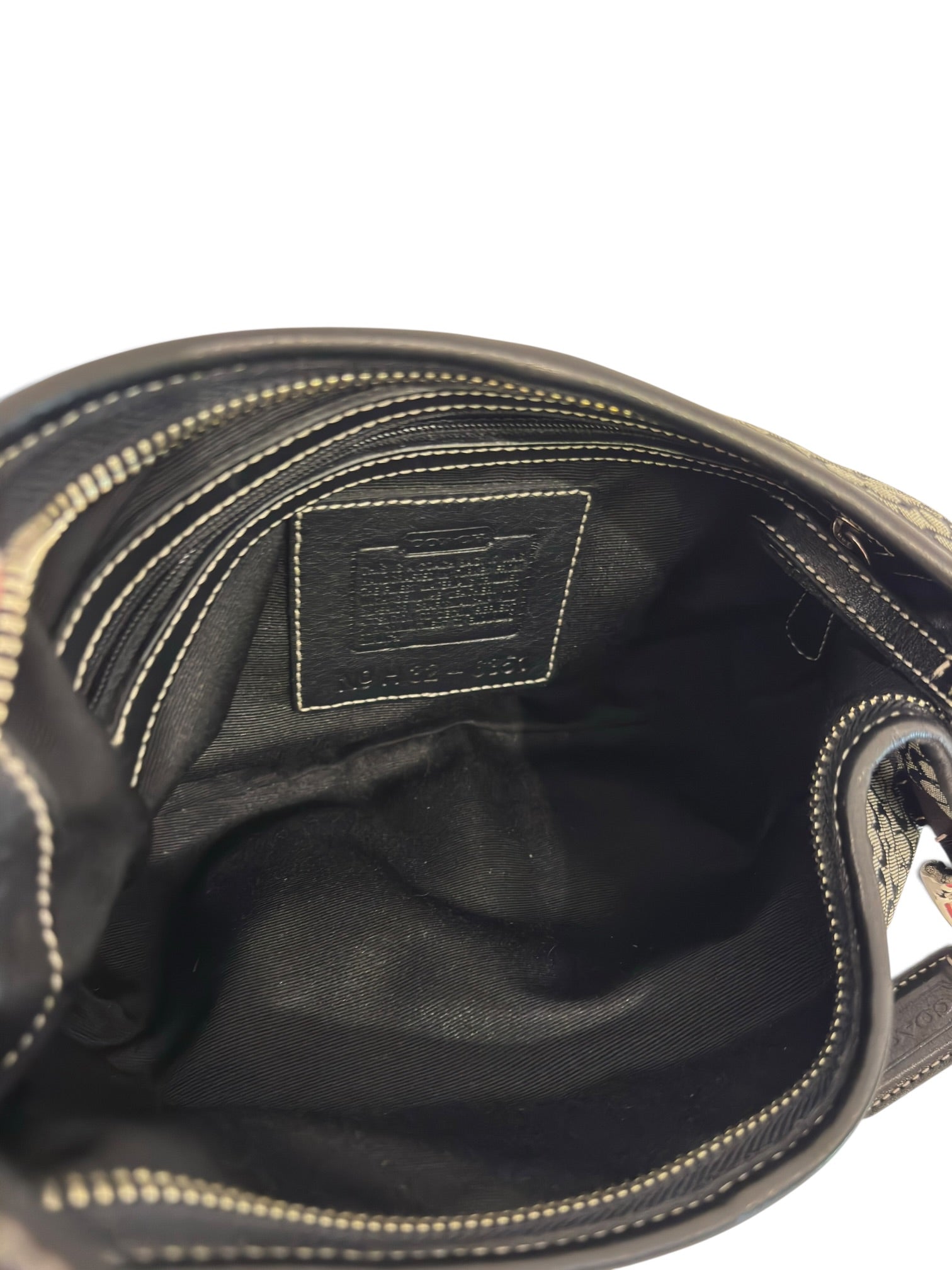 Vintage Coach Soho Bag Black Grey Signature Canvas Hobo Bag Y2K H32-6351