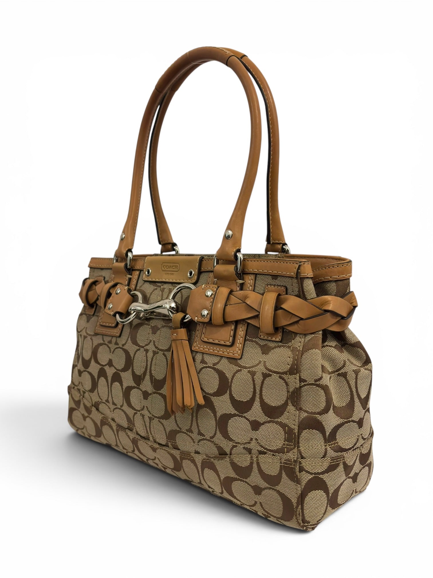 Vintage Coach Hampton Braided Clip F13065 Shoulder Bag