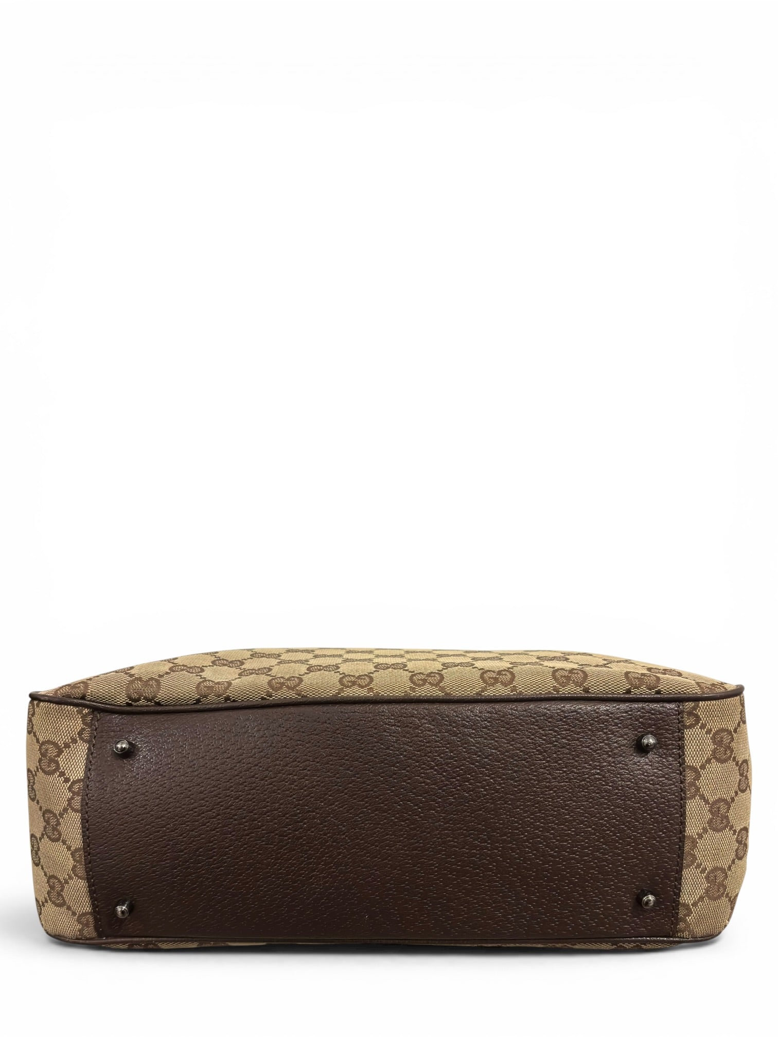 Gucci GG Large Tote Brown / Beige Canvas & Leather Shopping Tote Vintage 002214 Shoulder
Bag