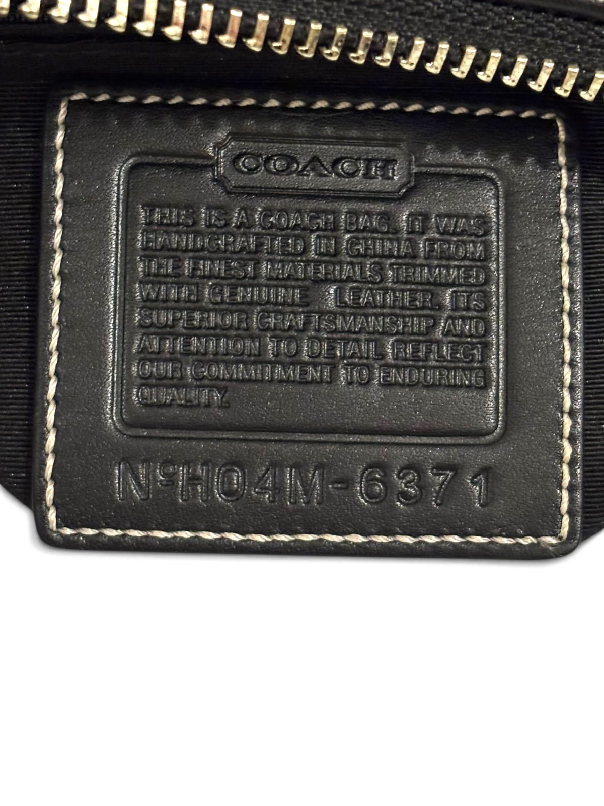 Vintage Coach Baguette Bag 6371 East West In Signature Black & Grey
