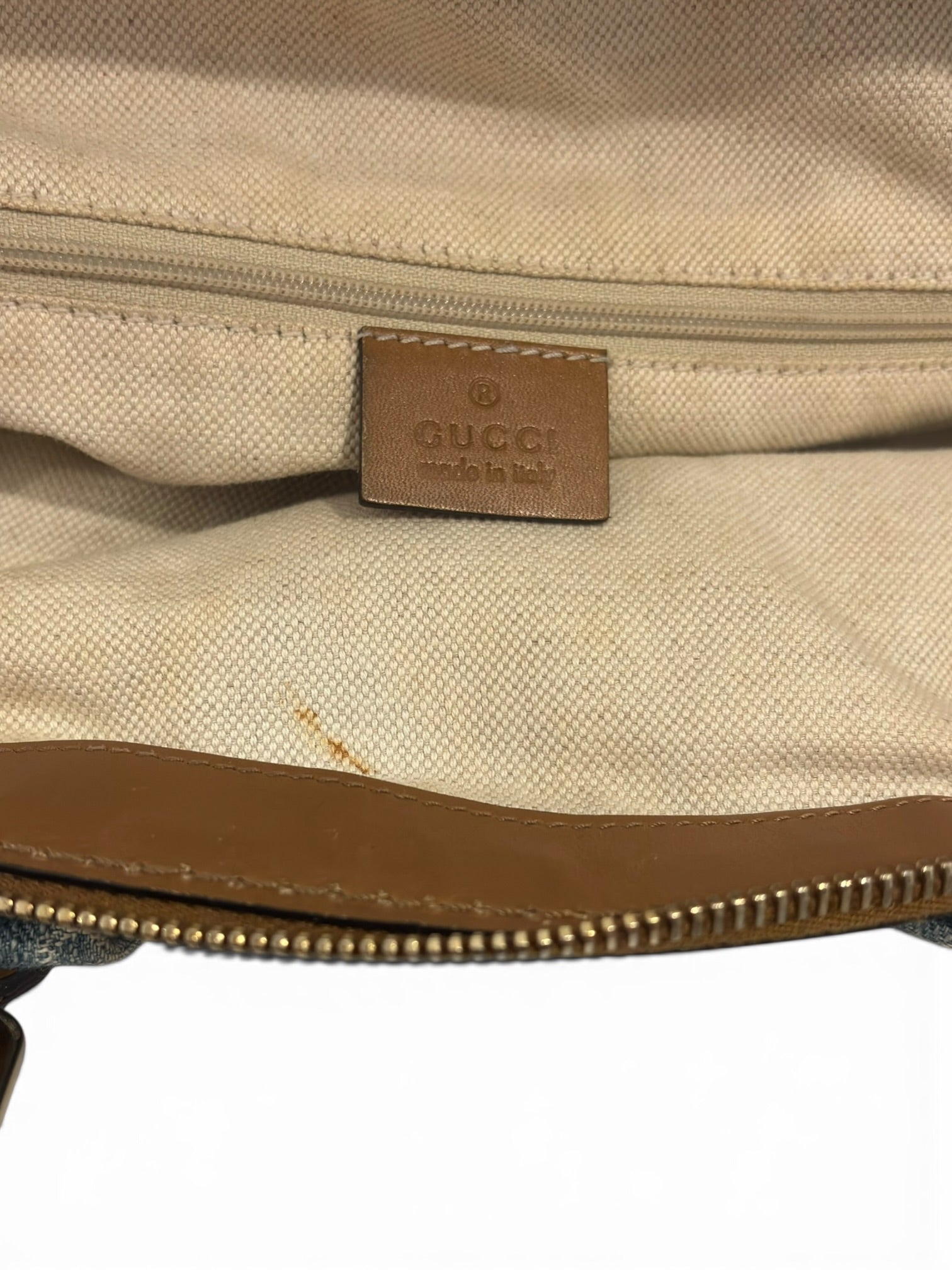 Vintage Gucci Denim Sukey Medium GG Tote
Shoulder Bag 506631