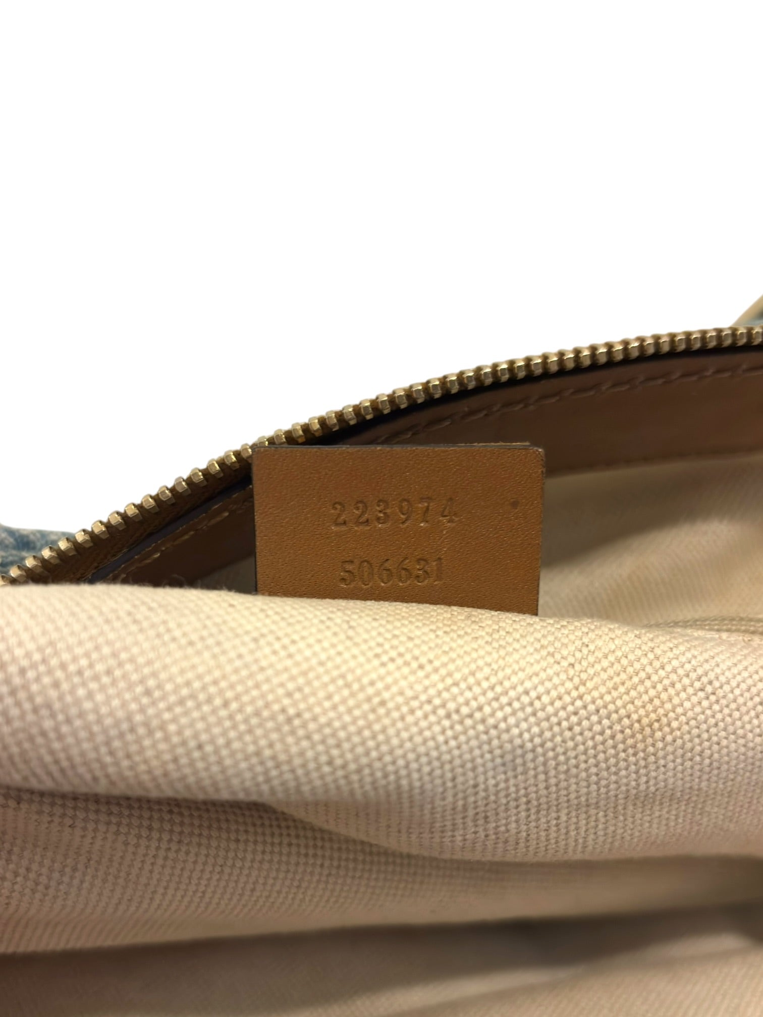 Vintage Gucci Denim Sukey Medium GG Tote
Shoulder Bag 506631