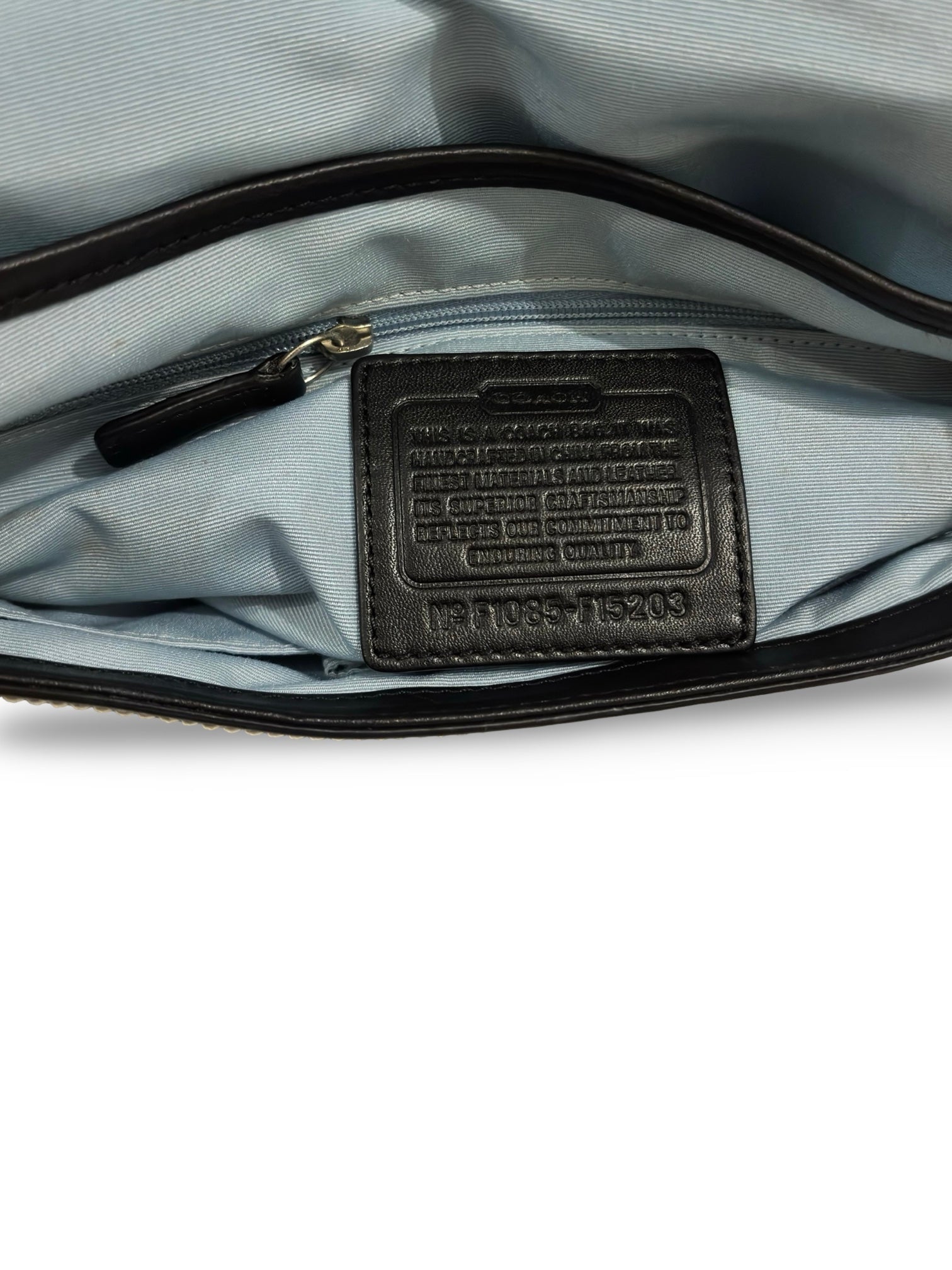 Coach Black ‘Soho’ Signature Canvas & Patent Leather Vintage Buckle Shoulder Bag