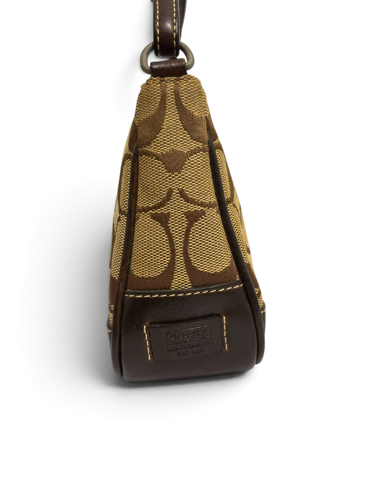 Vintage Coach Bag Mini Demi Signature Shoulder Pouch 6094 In Brown