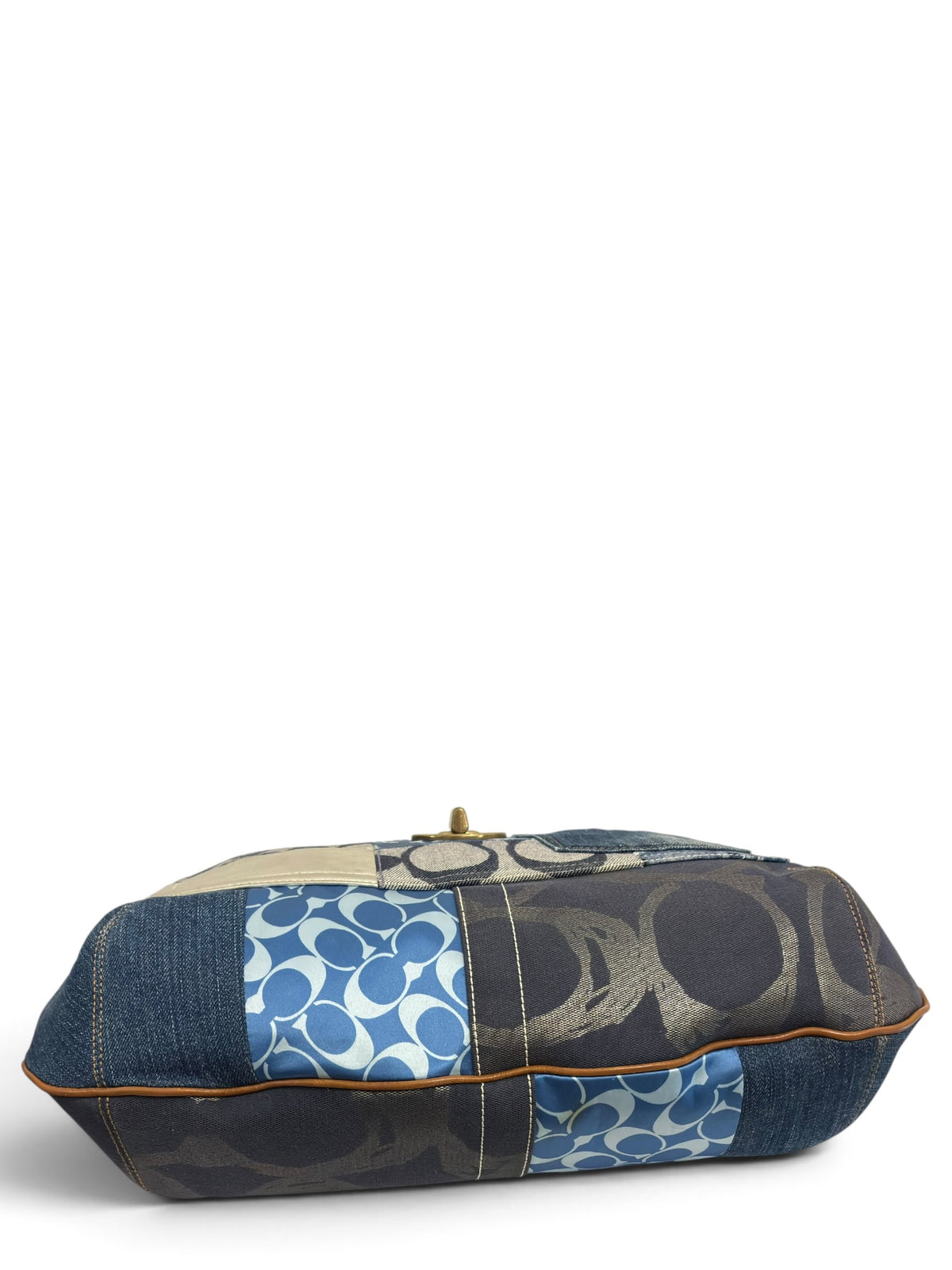Vintage Coach Patchwork Bag 10809 Denim Ergo In XL