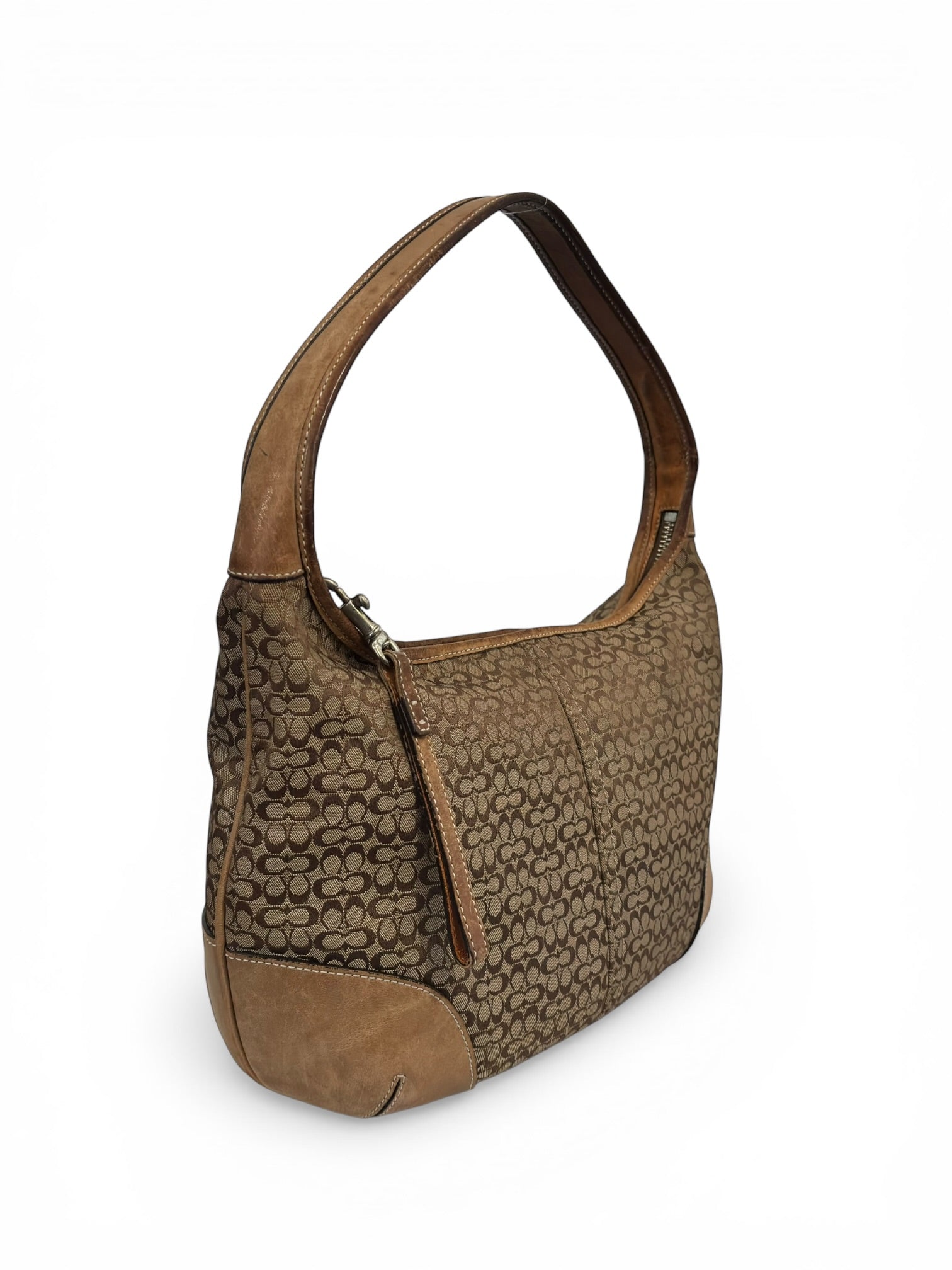 Coach Brown Signature Canvas & Leather Ergo Slouchy Vintage 2000's Hobo Shoulder Bag