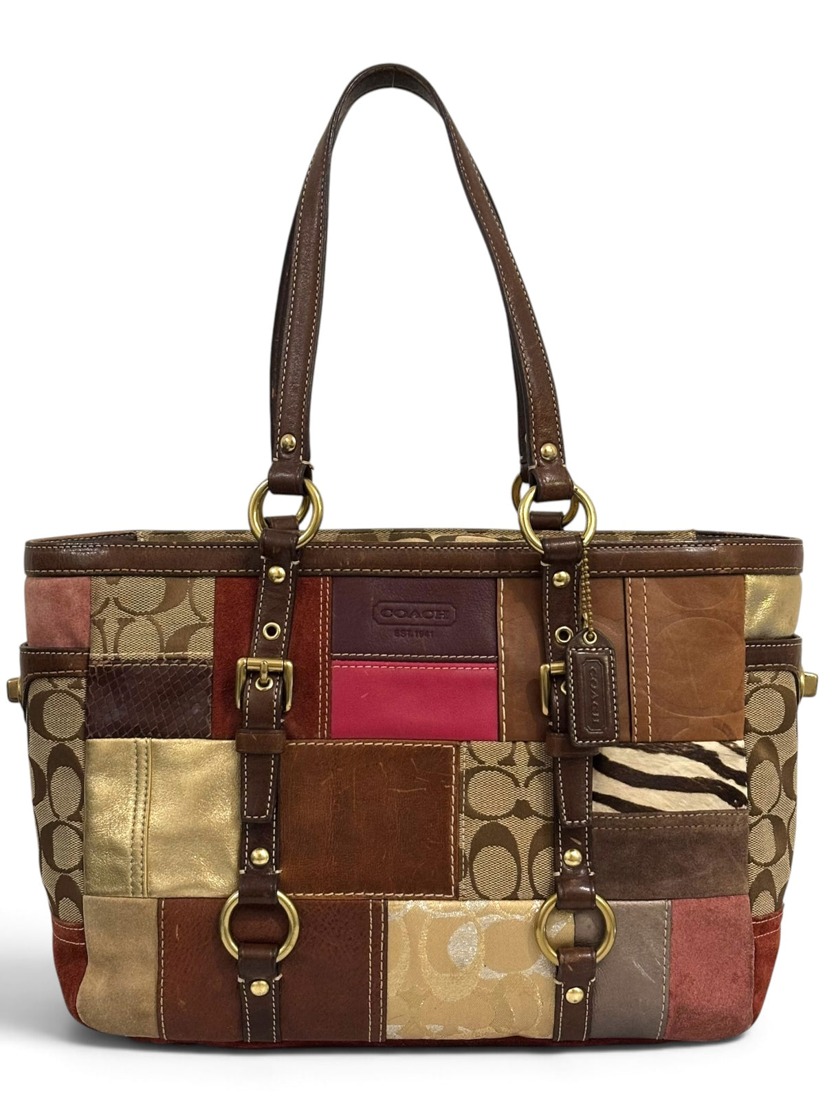 Vintage Coach Patchwork Bag 10432 Limited Edition Holiday Tote