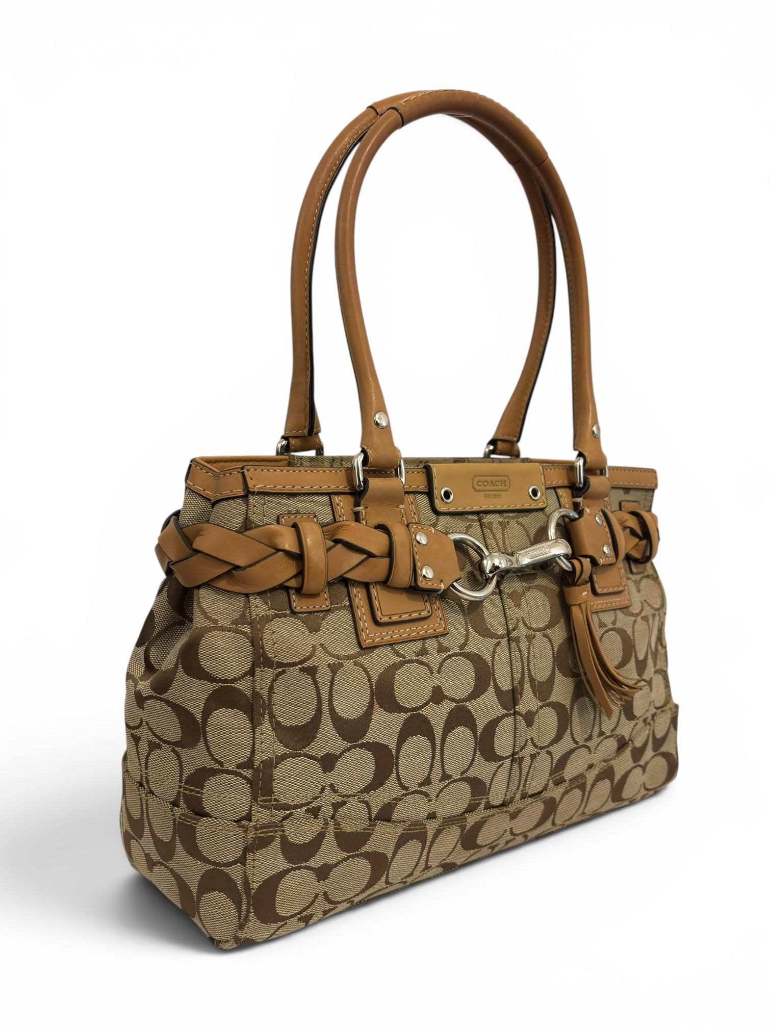 Vintage Coach Hampton Braided Clip F13065 Shoulder Bag