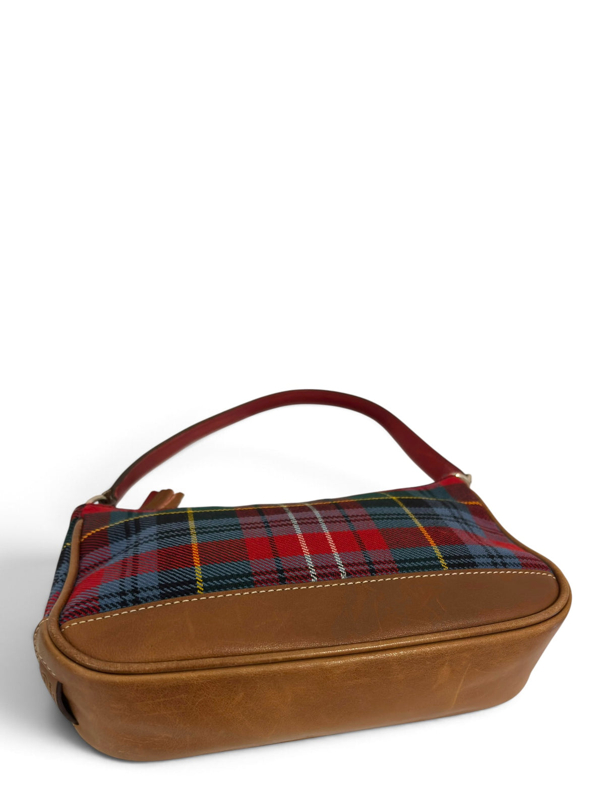 Vintage Coach Demi Bag 8935 In Tartan Plaid Wool
