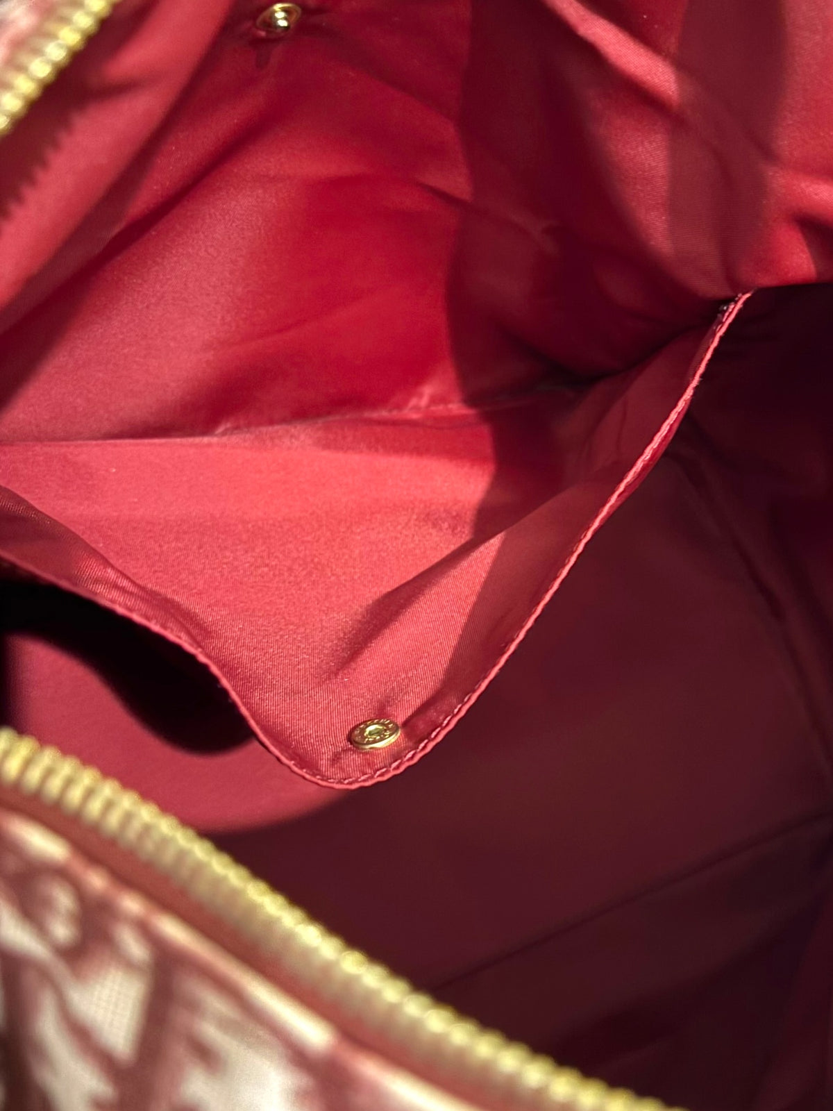 Vintage Christian Dior Bag Red Trotter Diorissimo Boston PZ 0052