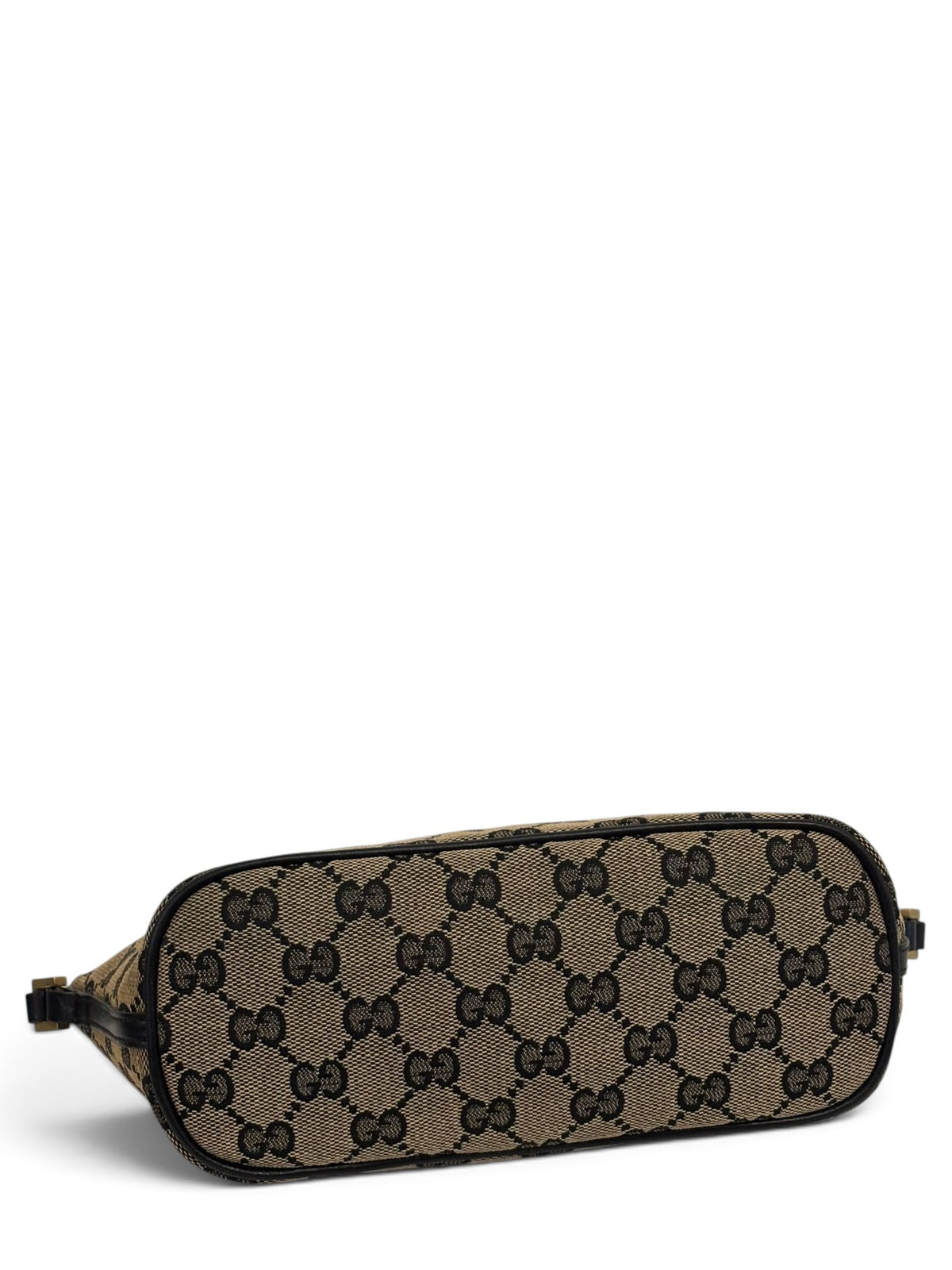 Gucci Boat Bag Vintage Brown & Beige Monogram GG Pochette 039 1103