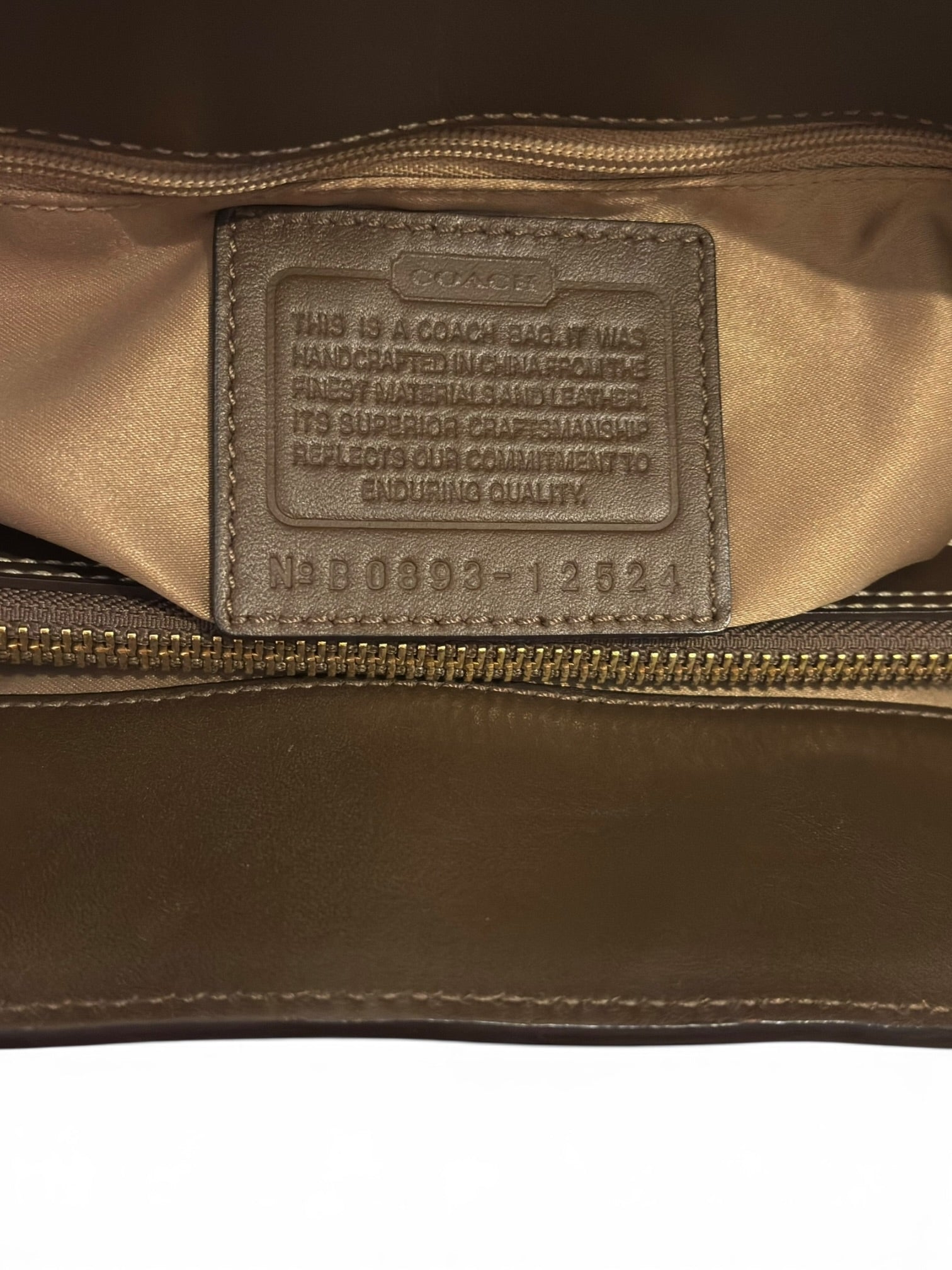 Vintage Coach Patchwork Bag Brown Signature
Canvas Leather Shoulder Tote B0893-12521