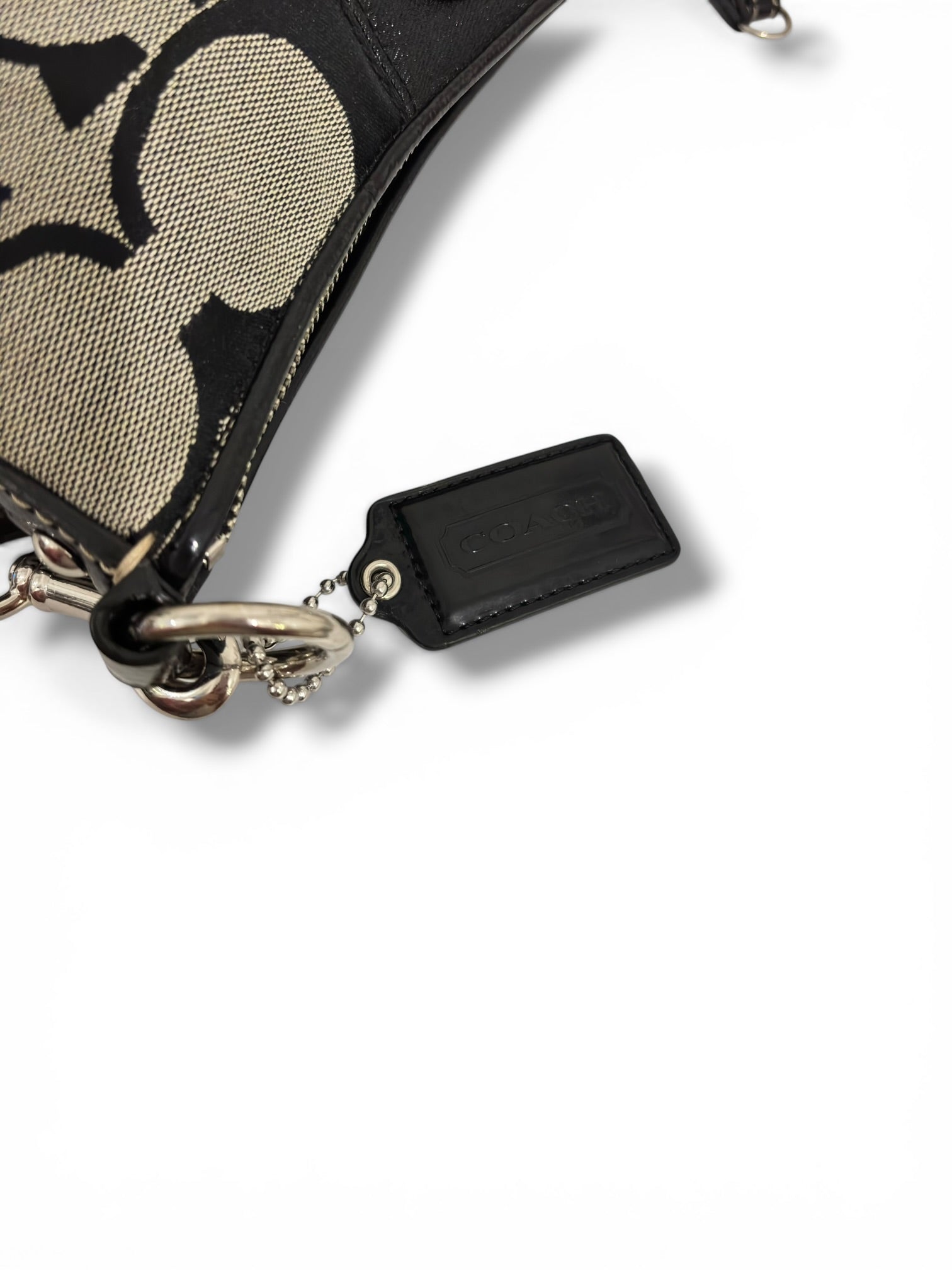 Coach Demi Black & Grey Canvas & Patent Leather
Crossbody / Shoulder Bag