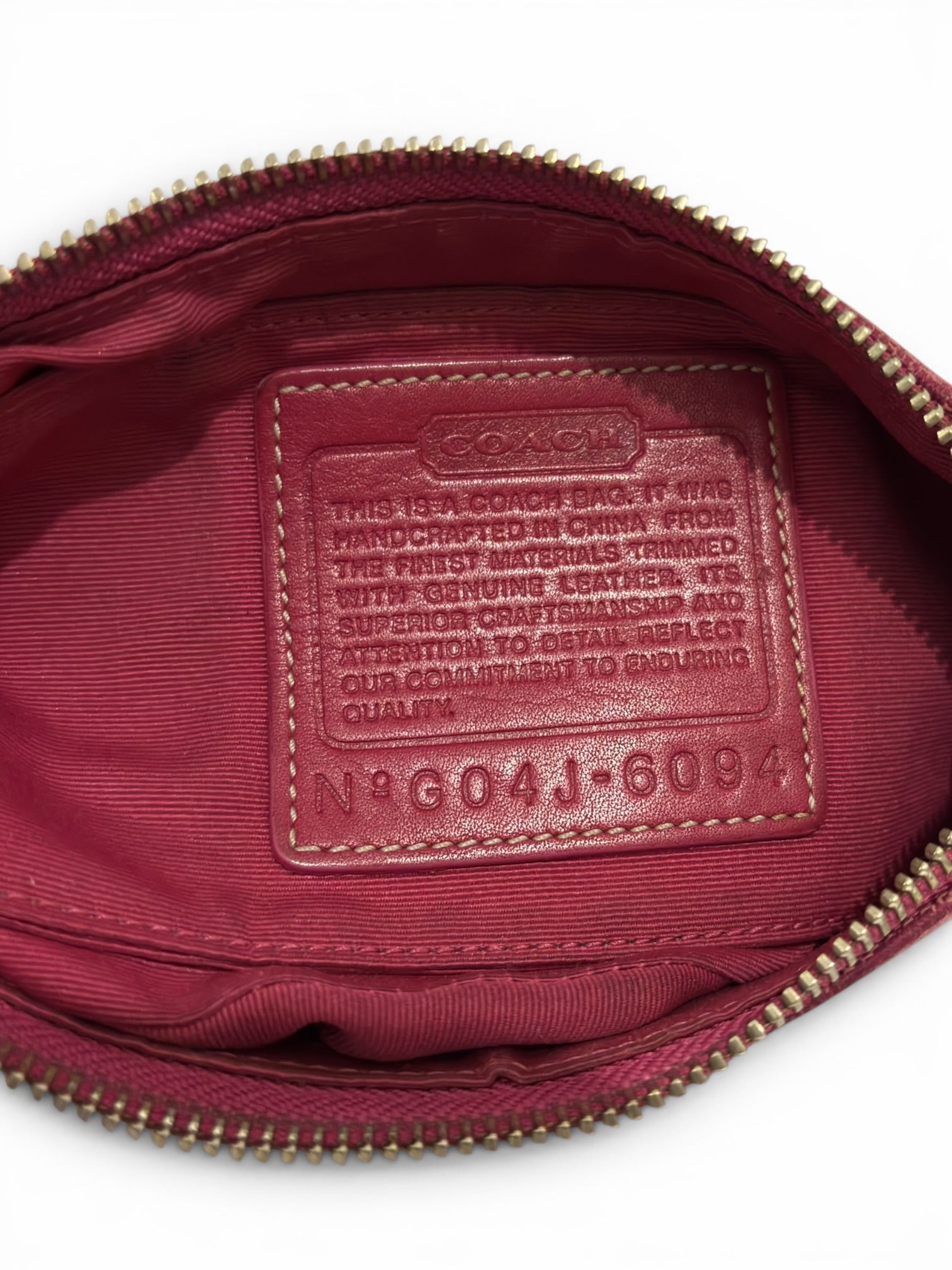 Coach Demi Pink (Berry) Mini Canvas / Suede &
Leather Rare Colourway Vintage 6094 Shoulder Bag