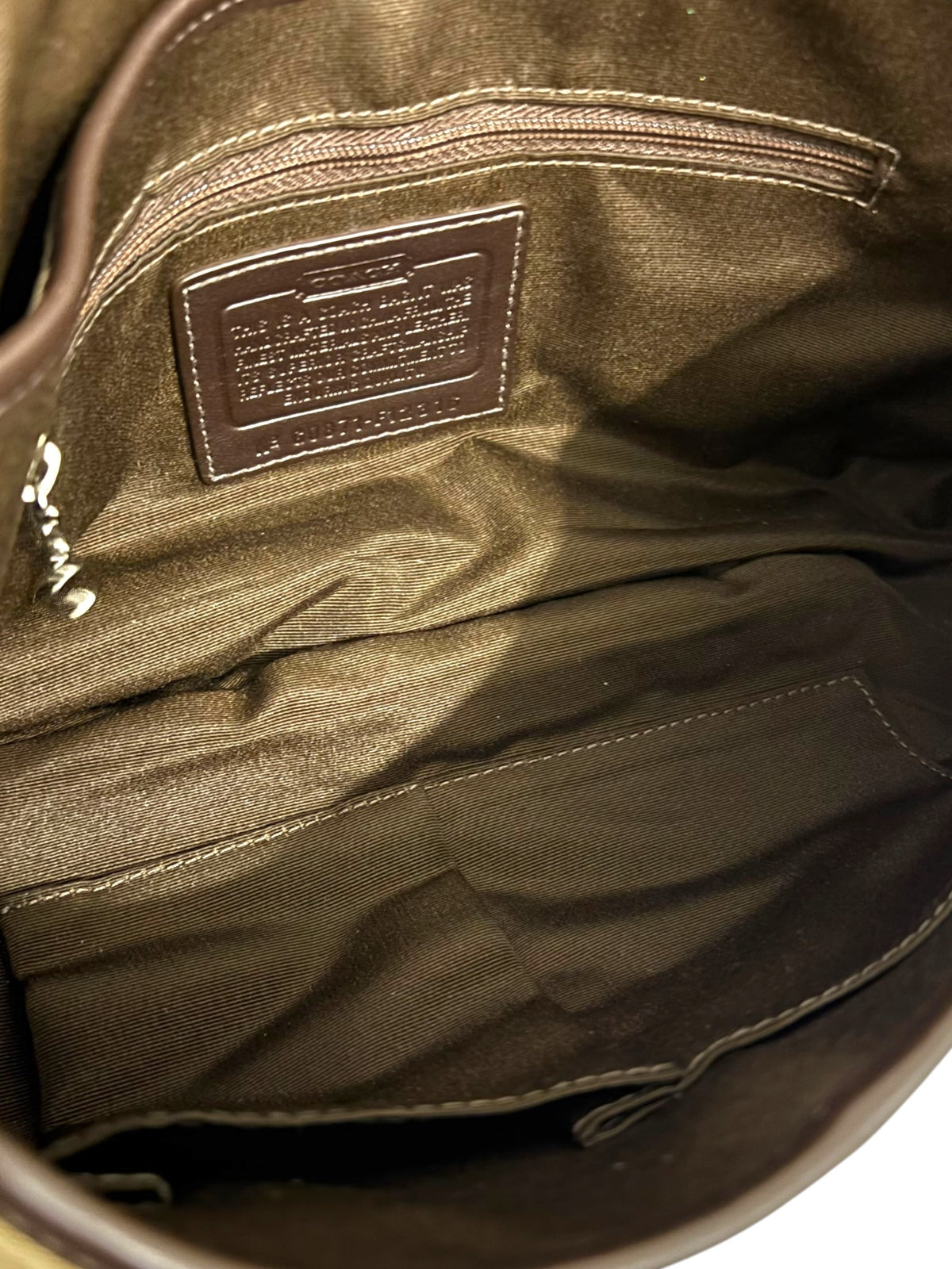 Vintage Coach Soho Bag F12316 Patchwork Signature Hobo In Brown & Gold