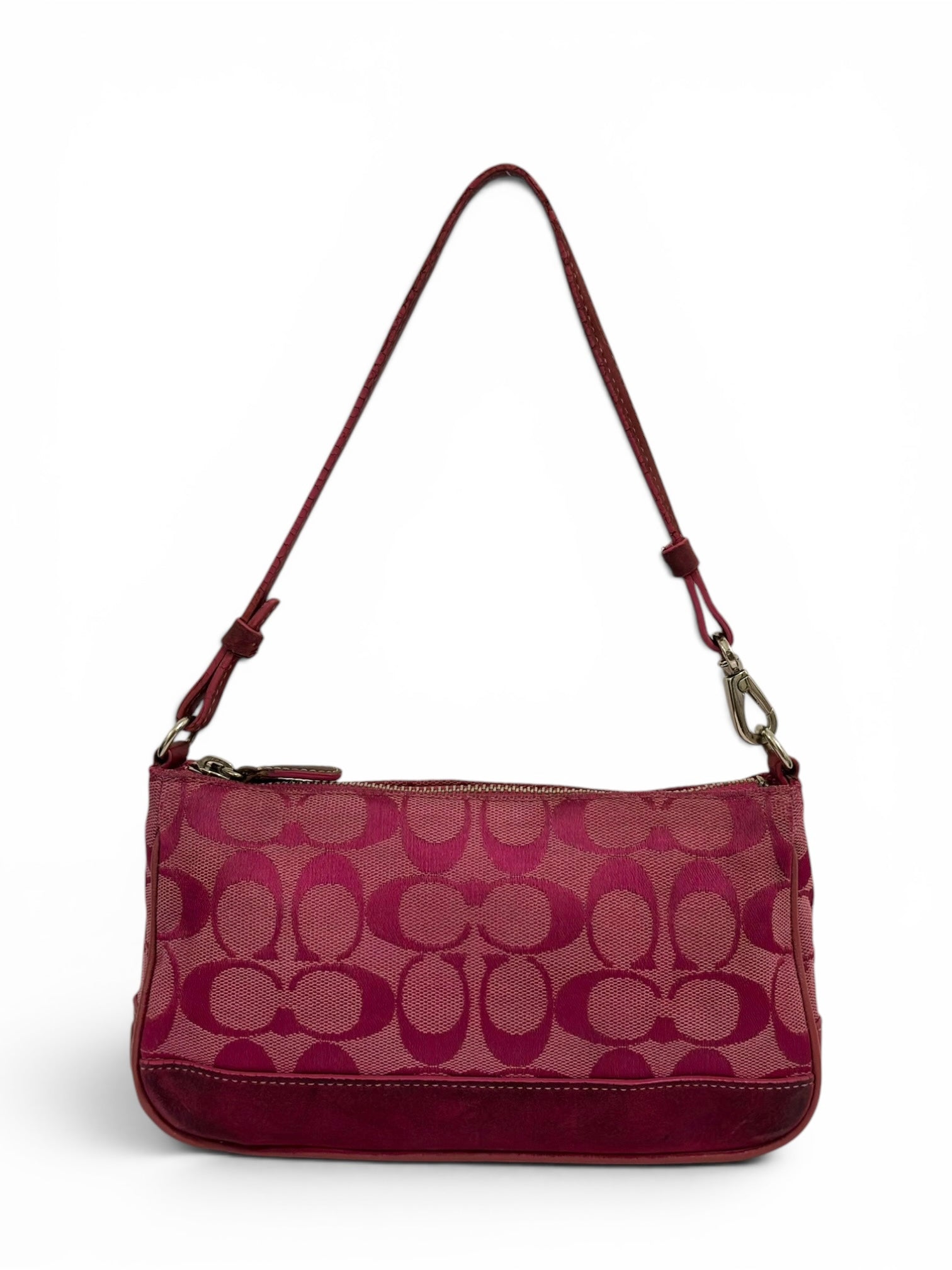 Coach Demi Pink (Berry) Mini Canvas / Suede &
Leather Rare Colourway Vintage 6094 Shoulder Bag