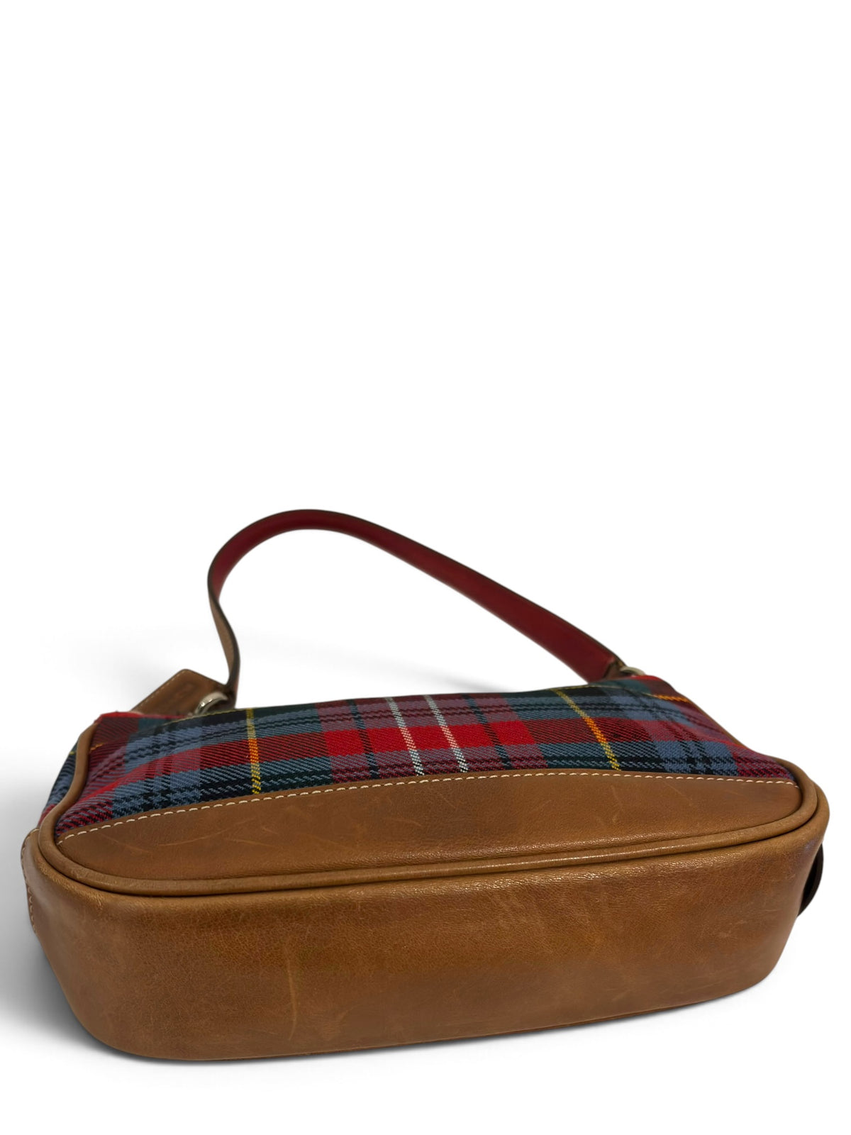 Vintage Coach Demi Bag 8935 In Tartan Plaid Wool