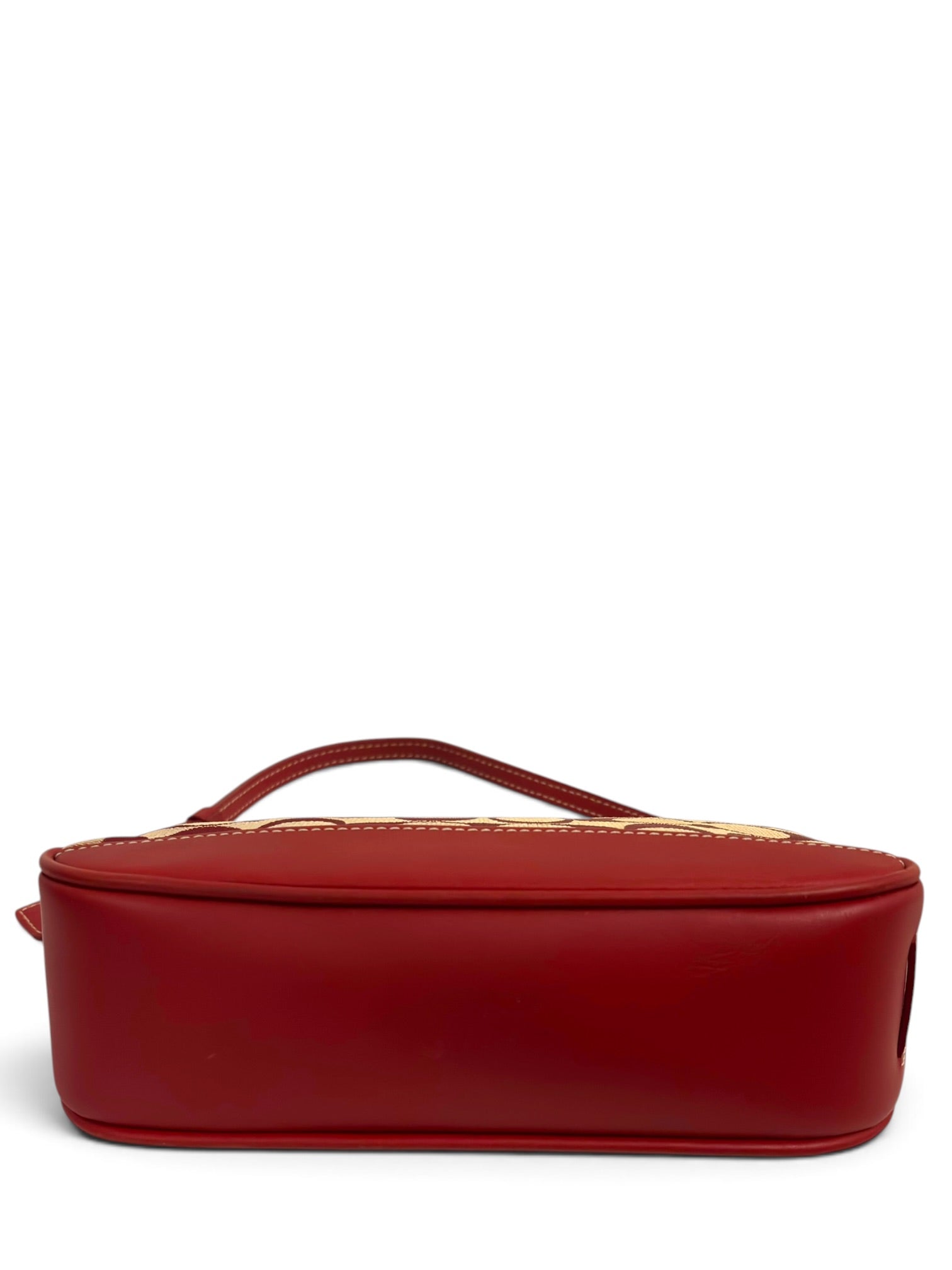 バッグ Vintage COACH Hand bag pouch RED 6094 Vintage Coach Bag Demi Mini Red Signature 6094 Shoulder Pouch