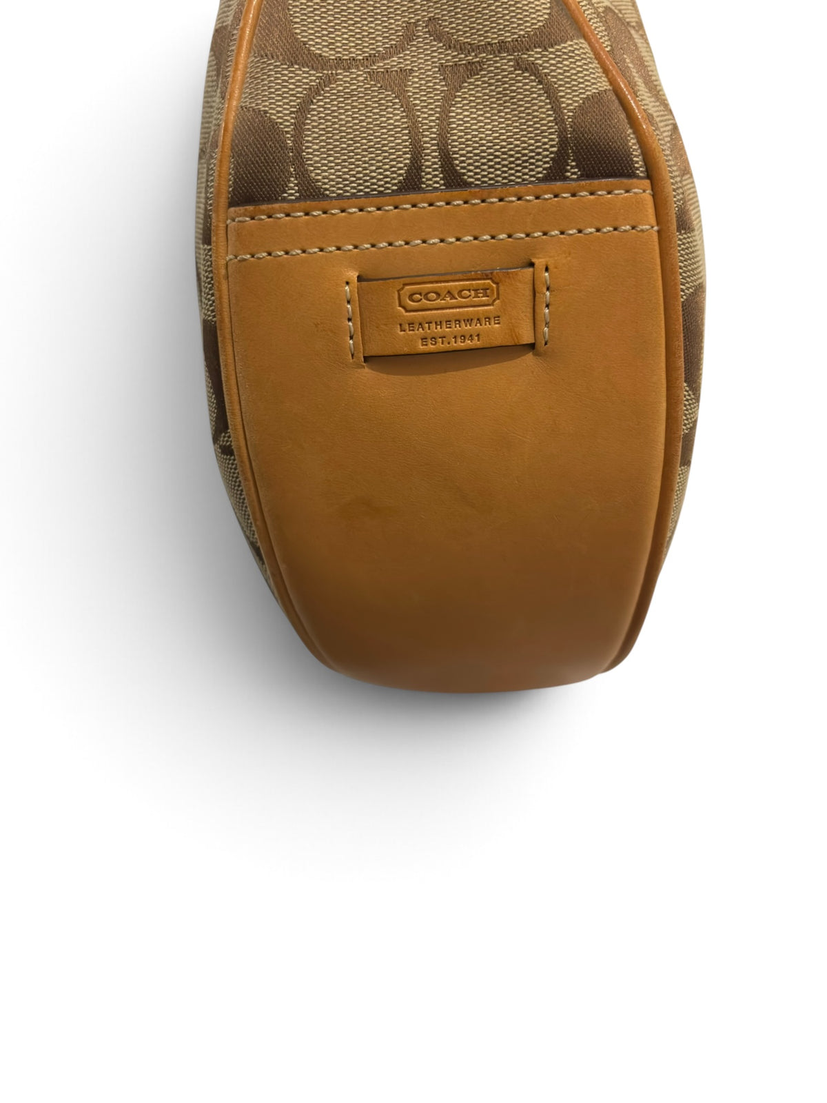 Vintage Coach Soho Bag 6363 Crescent Signature Hobo In Brown