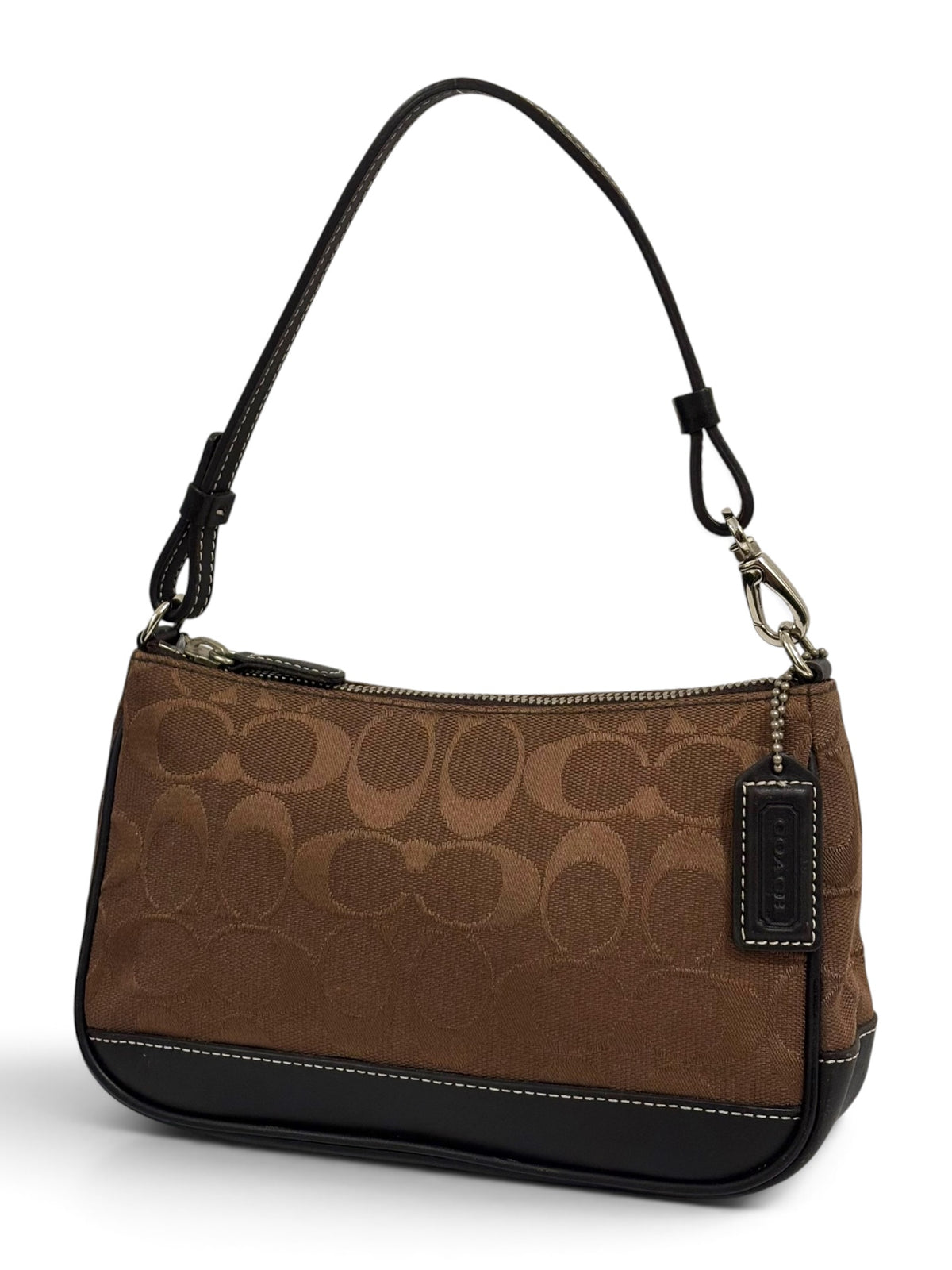 Vintage Coach Demi Bag 6094 Signature Canvas In Brown