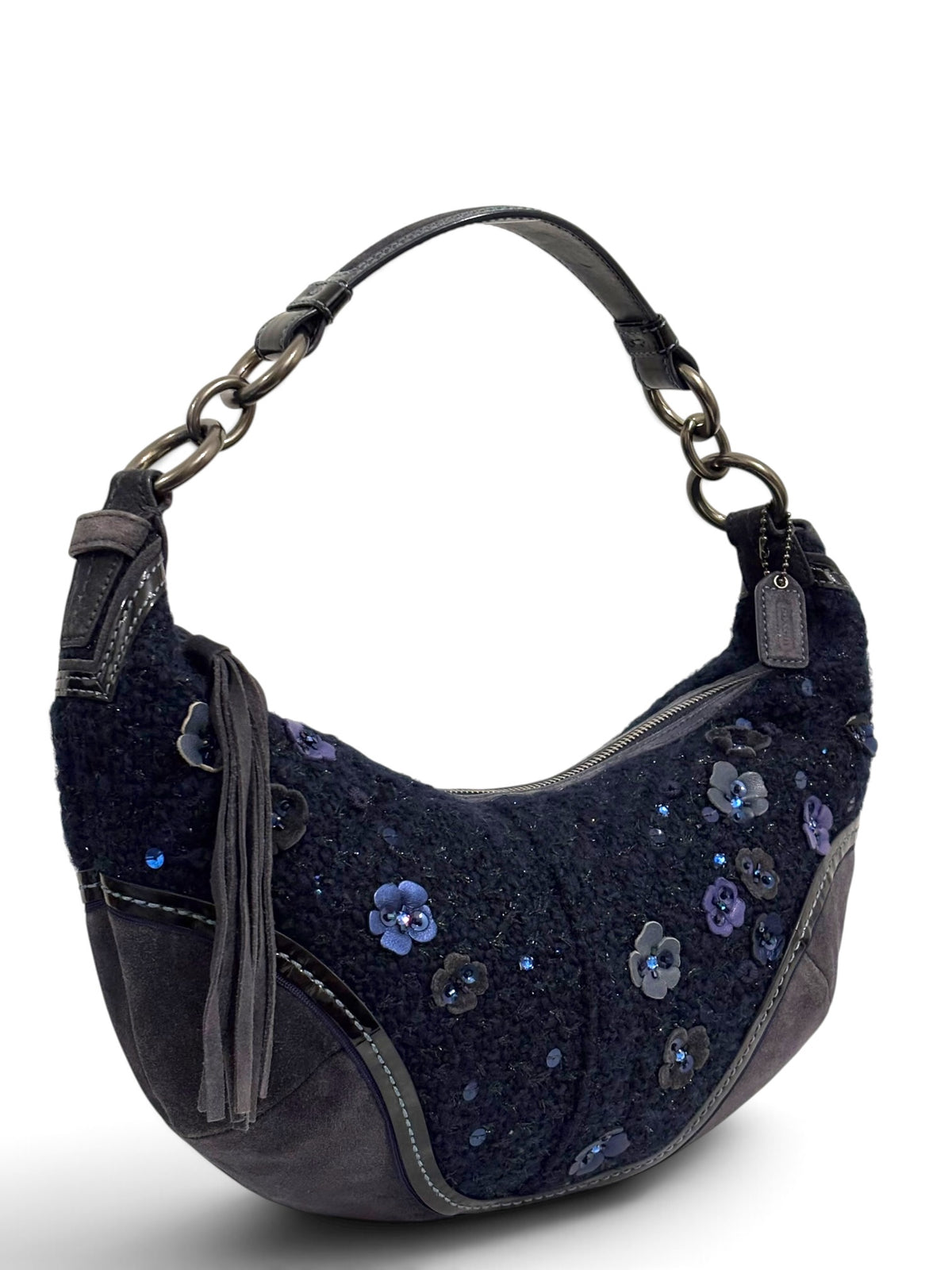 Vintage Coach Soho 10069 Extremely Rare Tea Rose Tweed Hobo Bag