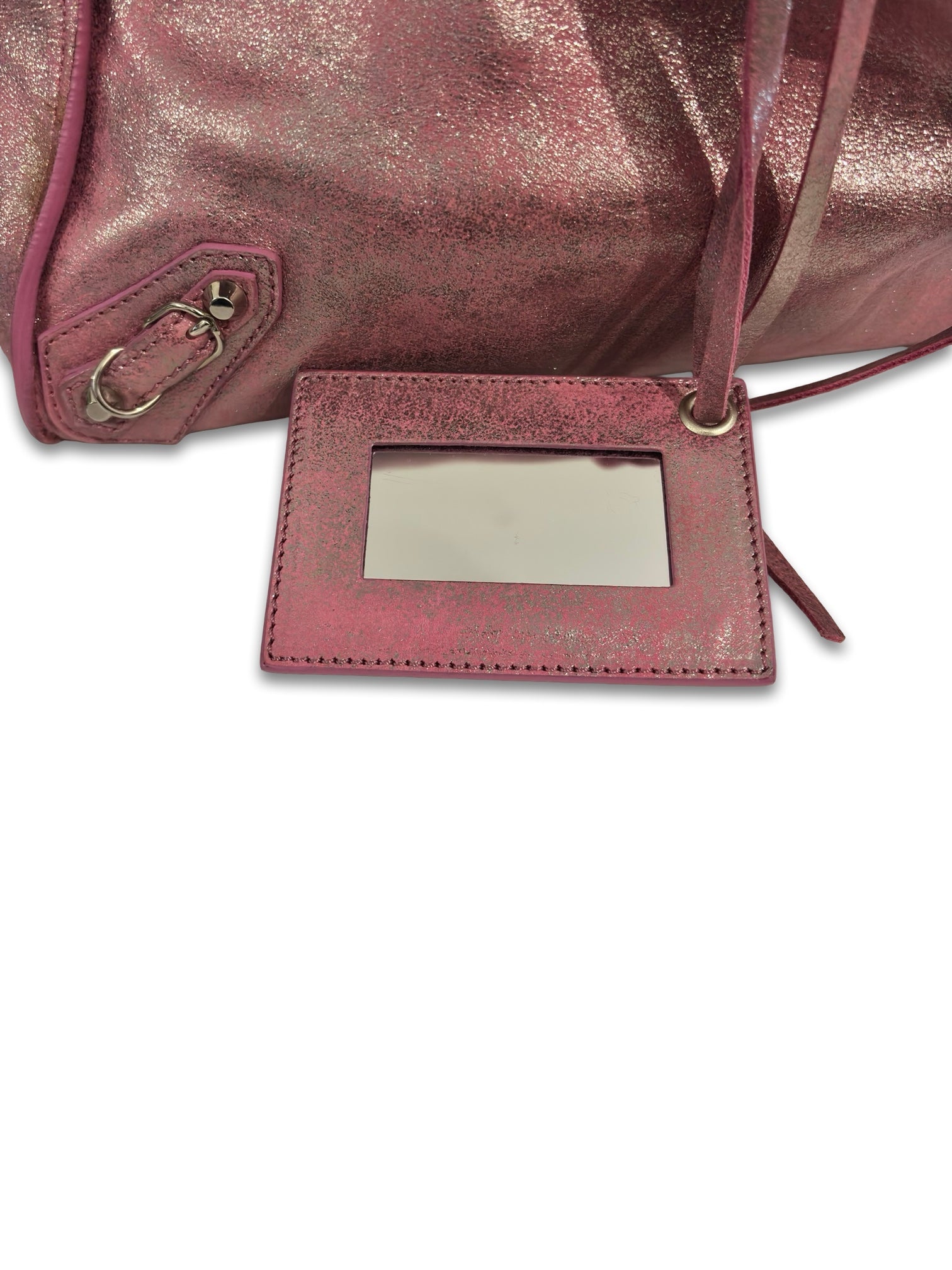 Balenciaga Metallic Leather Pink & Silver Papier A5
City Tote Shoulder Bag