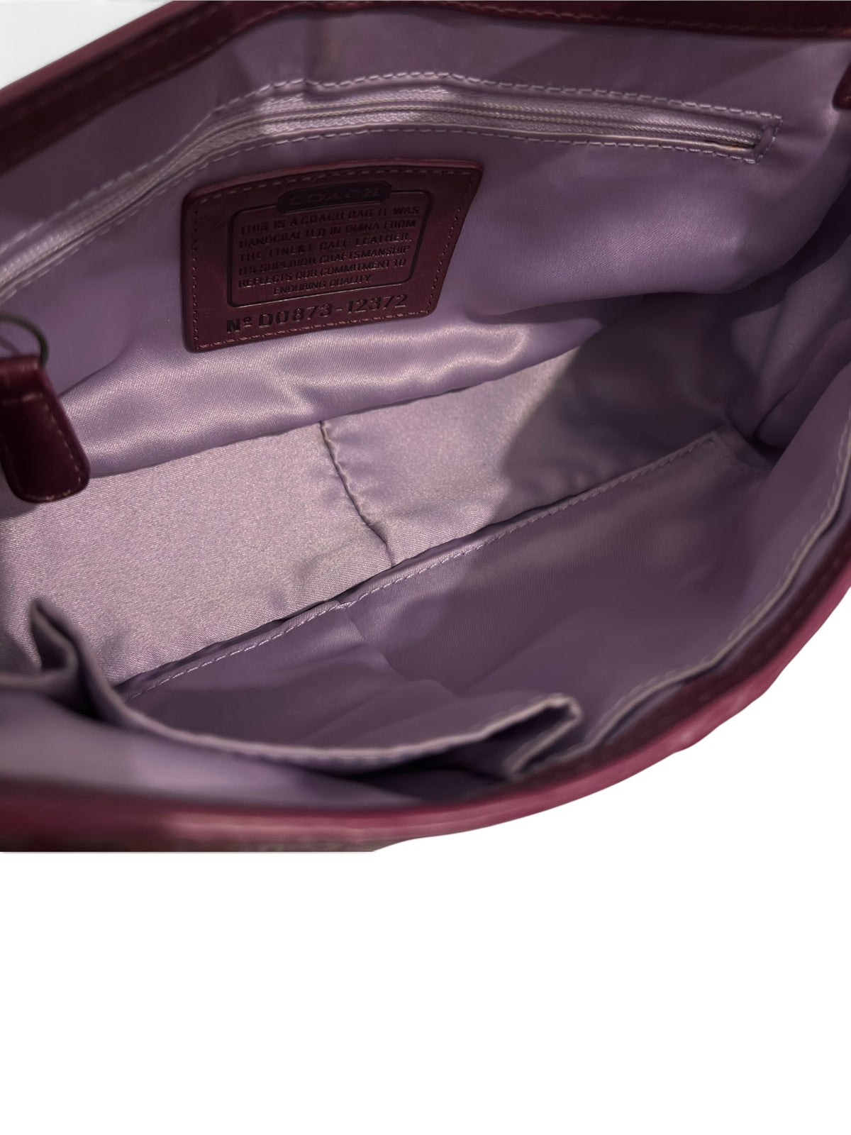 Vintage Coach Soho Bag Bleecker 12372 In Patent Leather Burgundy