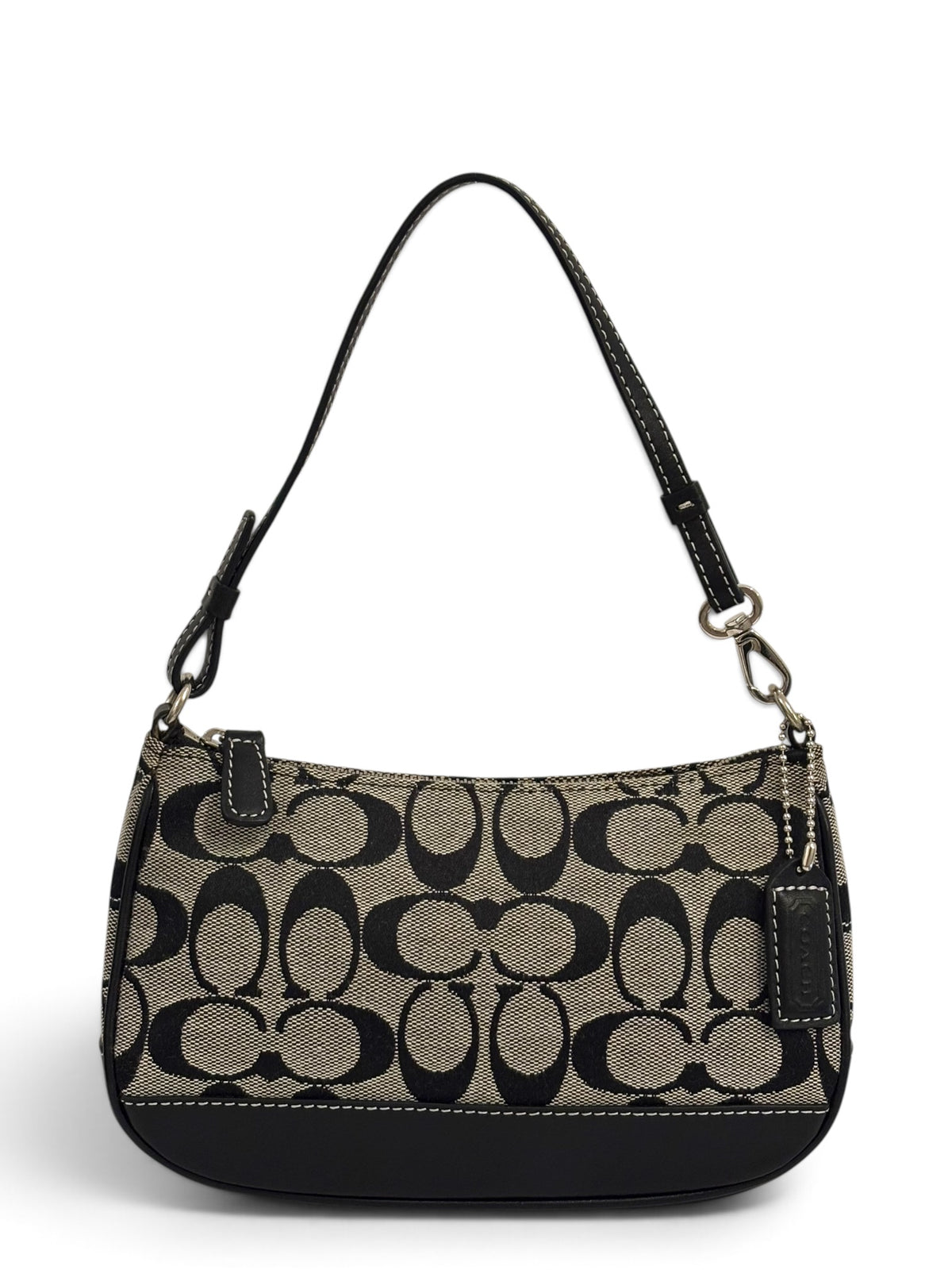 Vintage Coach Demi Bag 6094 In Signature Black & Grey