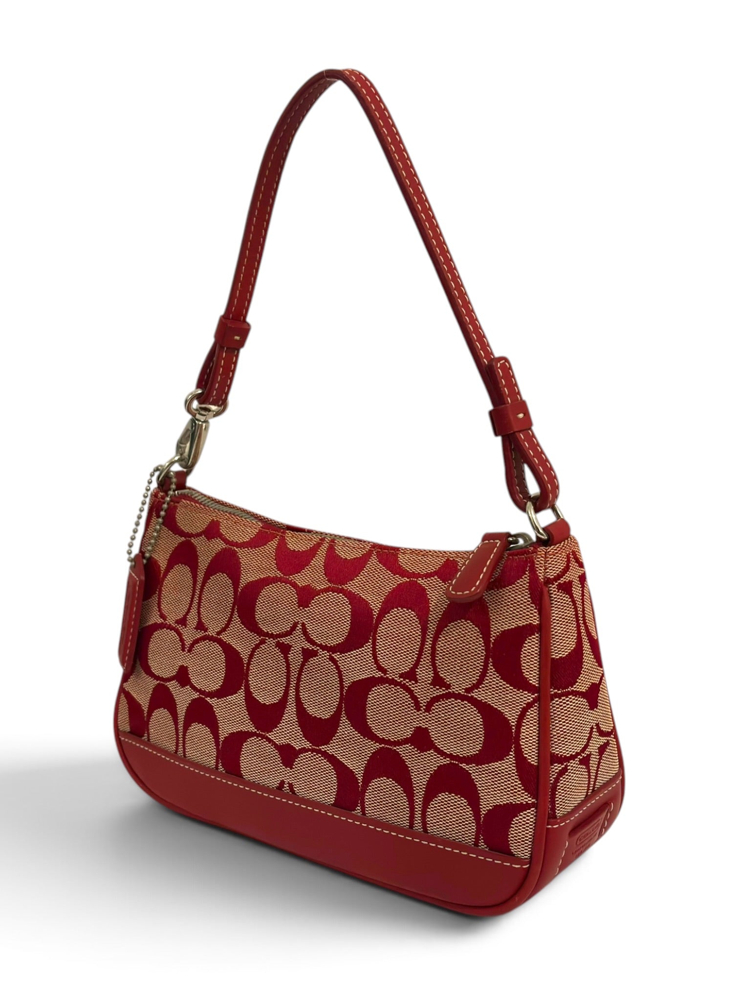 Vintage Coach Bag Demi Mini Red Signature 6094 Shoulder Pouch