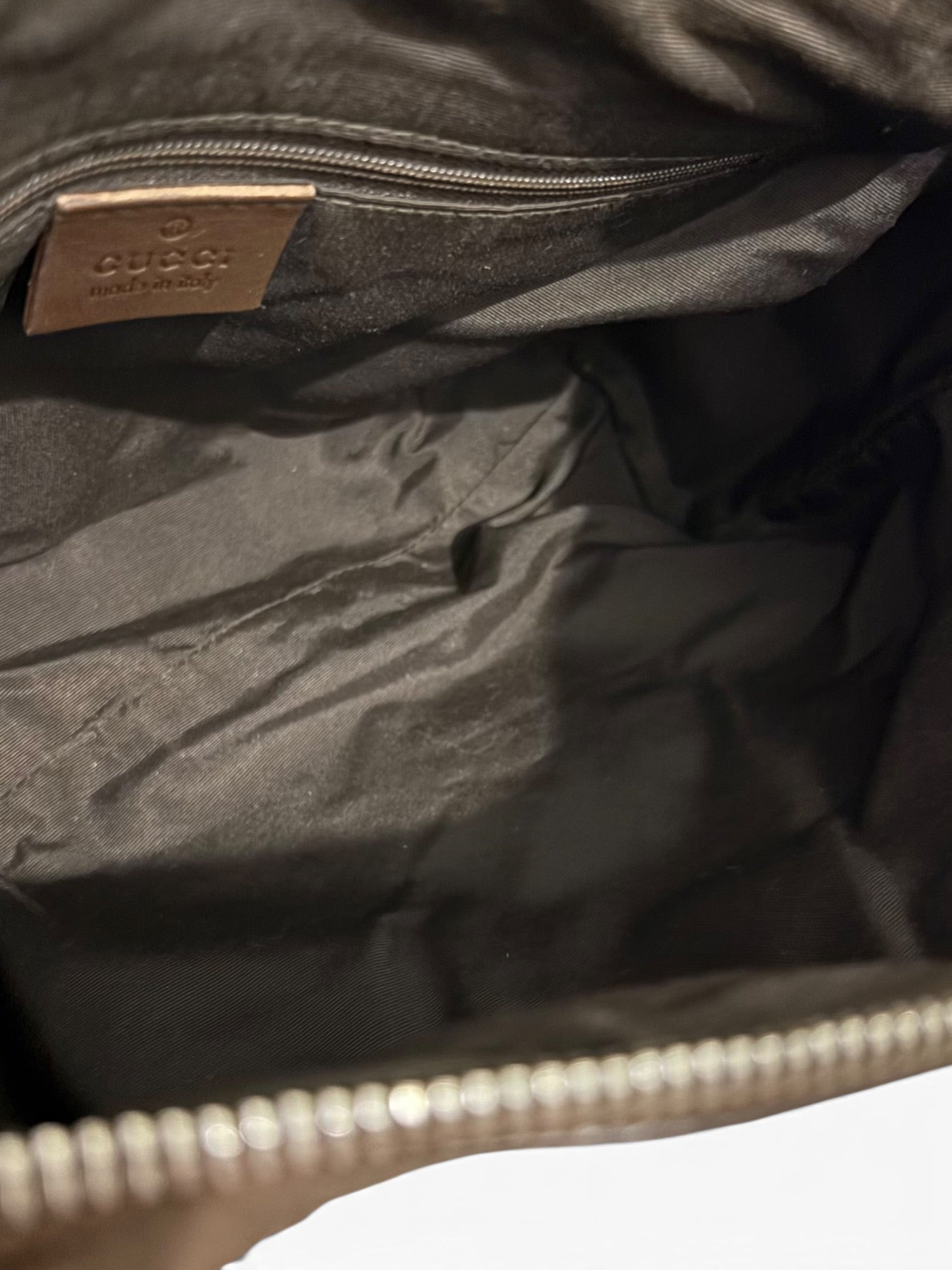 Gucci GG Supreme Beige / Ebony Brown Canvas & Leather Vintage Joy Boston Shoulder Bag
