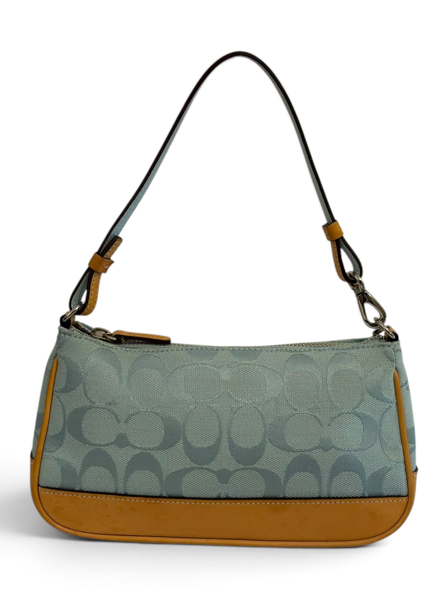 Vintage Coach Demi Bag Signature Rare Blue Shoulder Bag Y2K H04J-6094