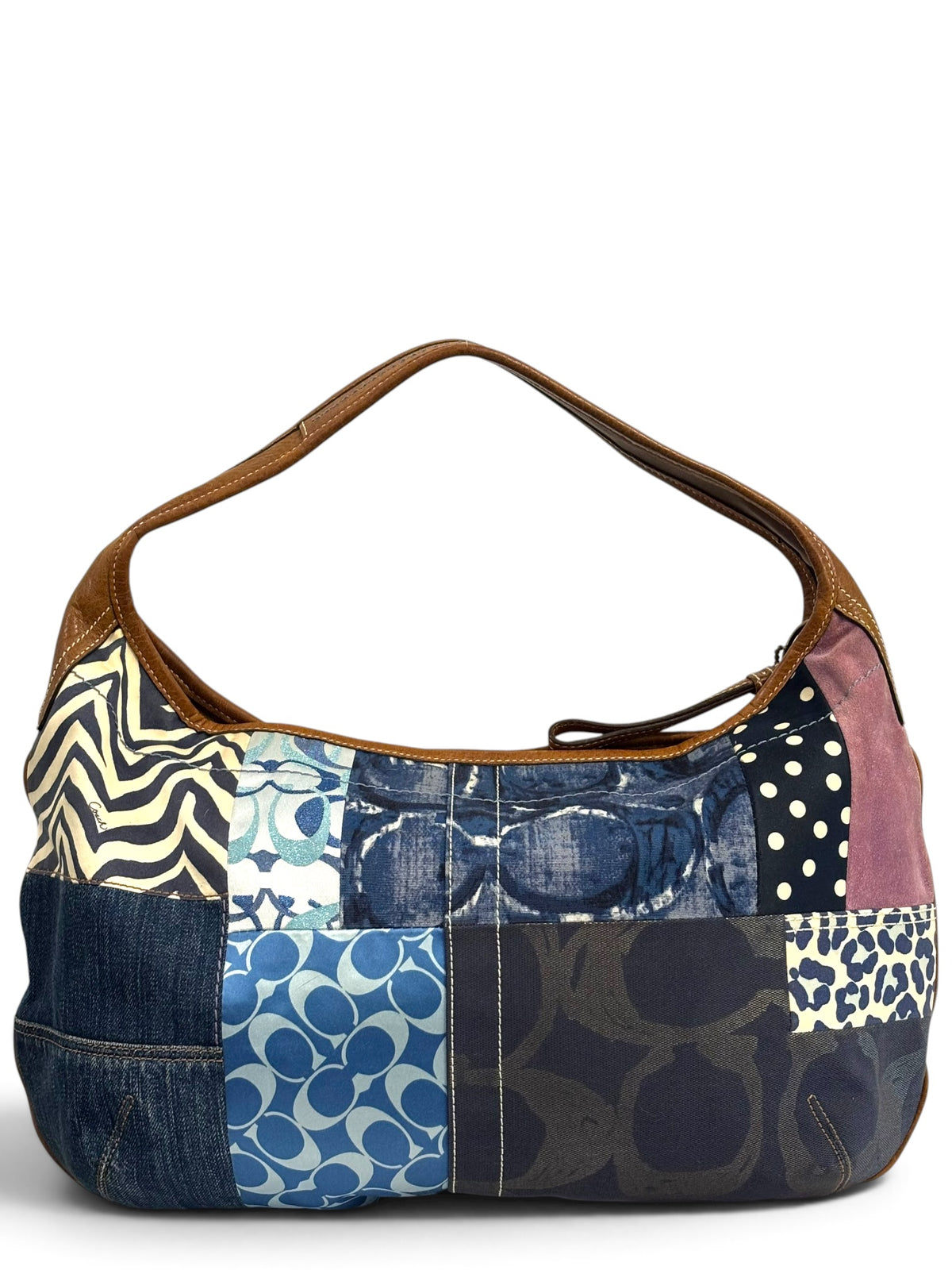 Vintage Coach Patchwork Bag 10809 Denim Ergo In XL
