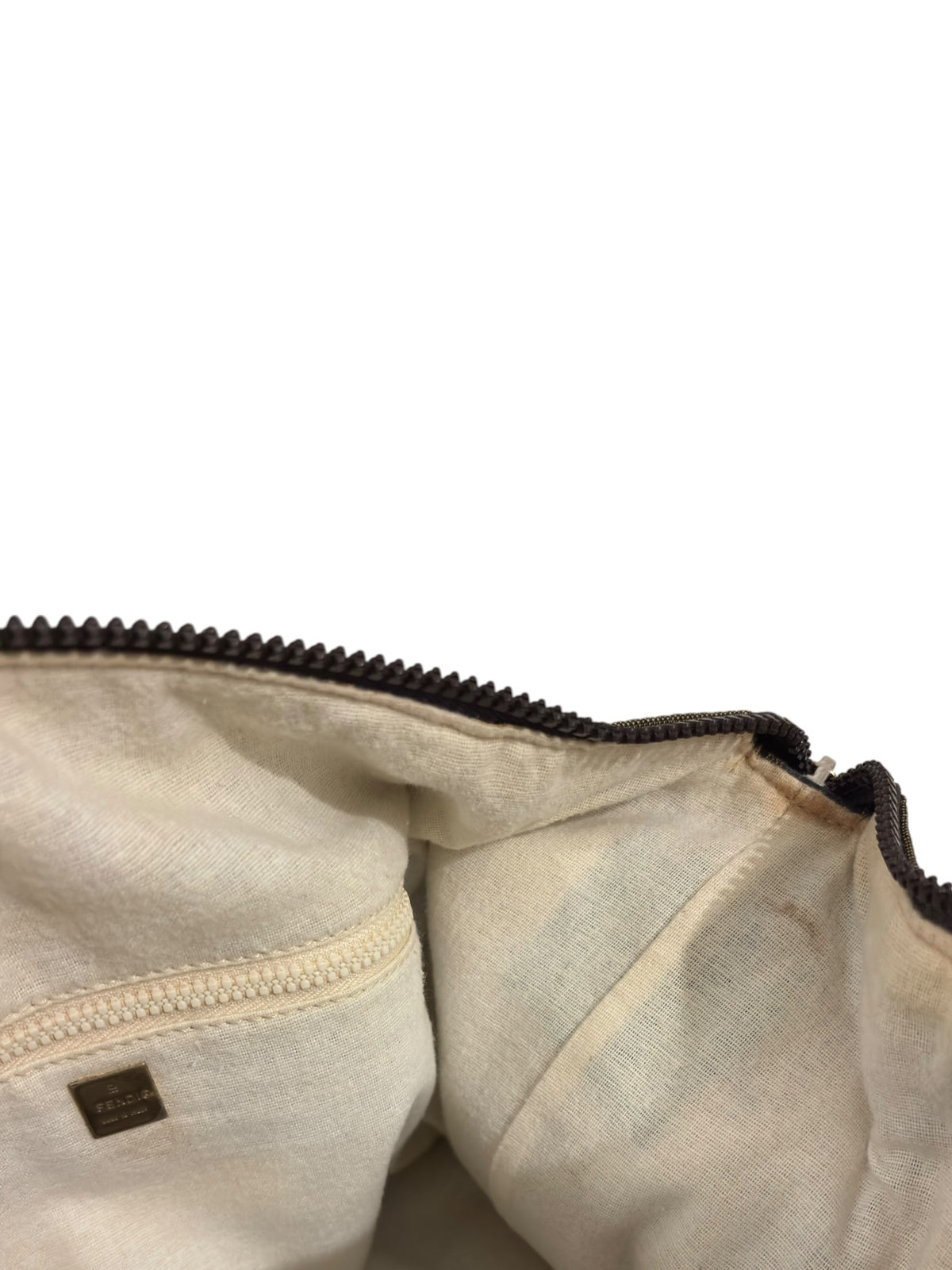 Pre-Owned Fendi Zucca FF Top Handle Bag Signature Vanity