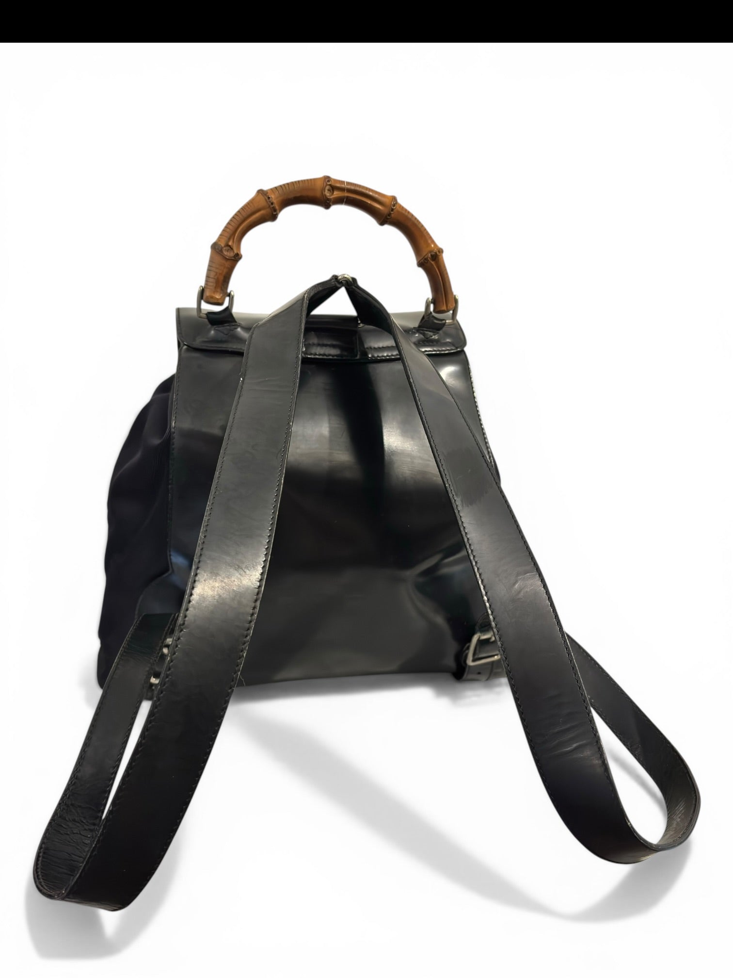 Gucci Bamboo Rare Black Nylon & Leather Backpack
Rucksack Bag 003 2058 0016 5