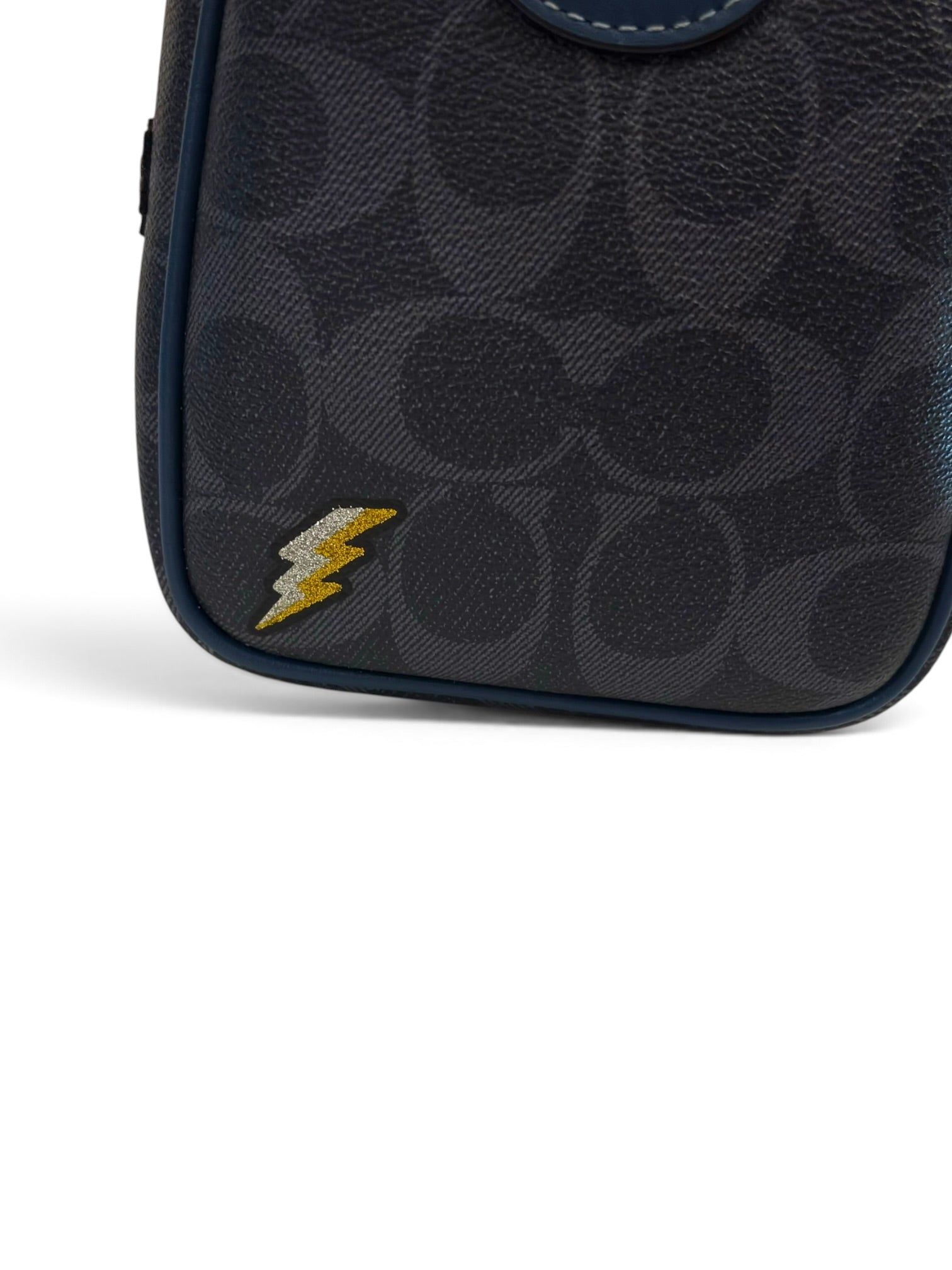 Coach Mini Bennett Embroidered Bag Signature Blue Patch Leather Heart Rainbow Handbag F26166