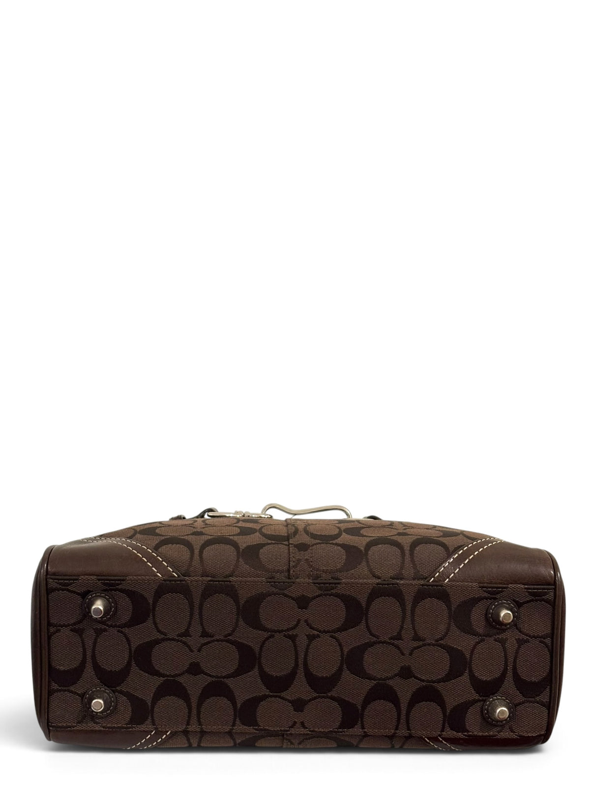 Vintage Coach Hamptons Bag FS8K06 Signature Chocolate Brown Tote