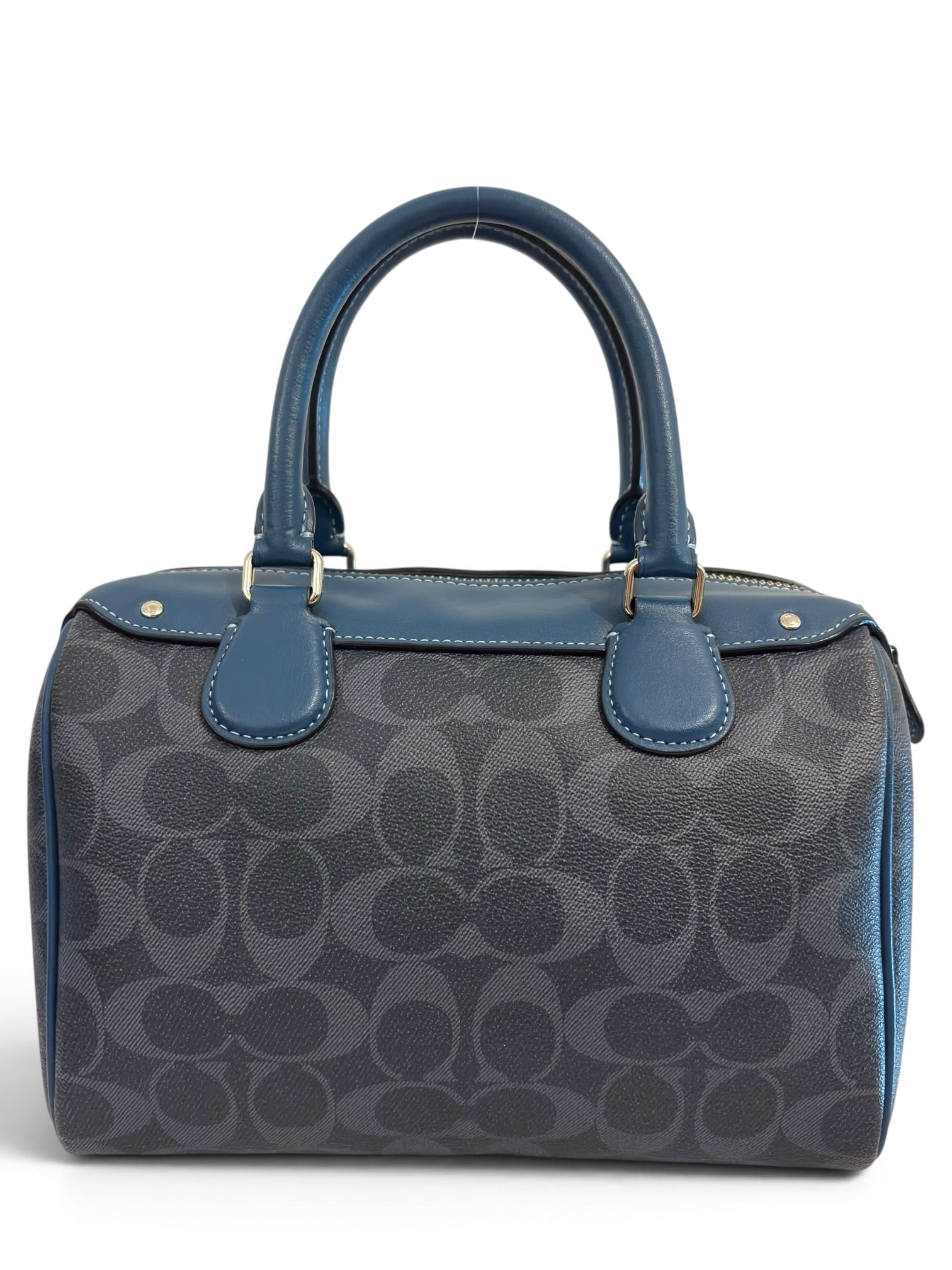 Coach Mini Bennett Embroidered Bag Signature Blue Patch Leather Heart Rainbow Handbag F26166