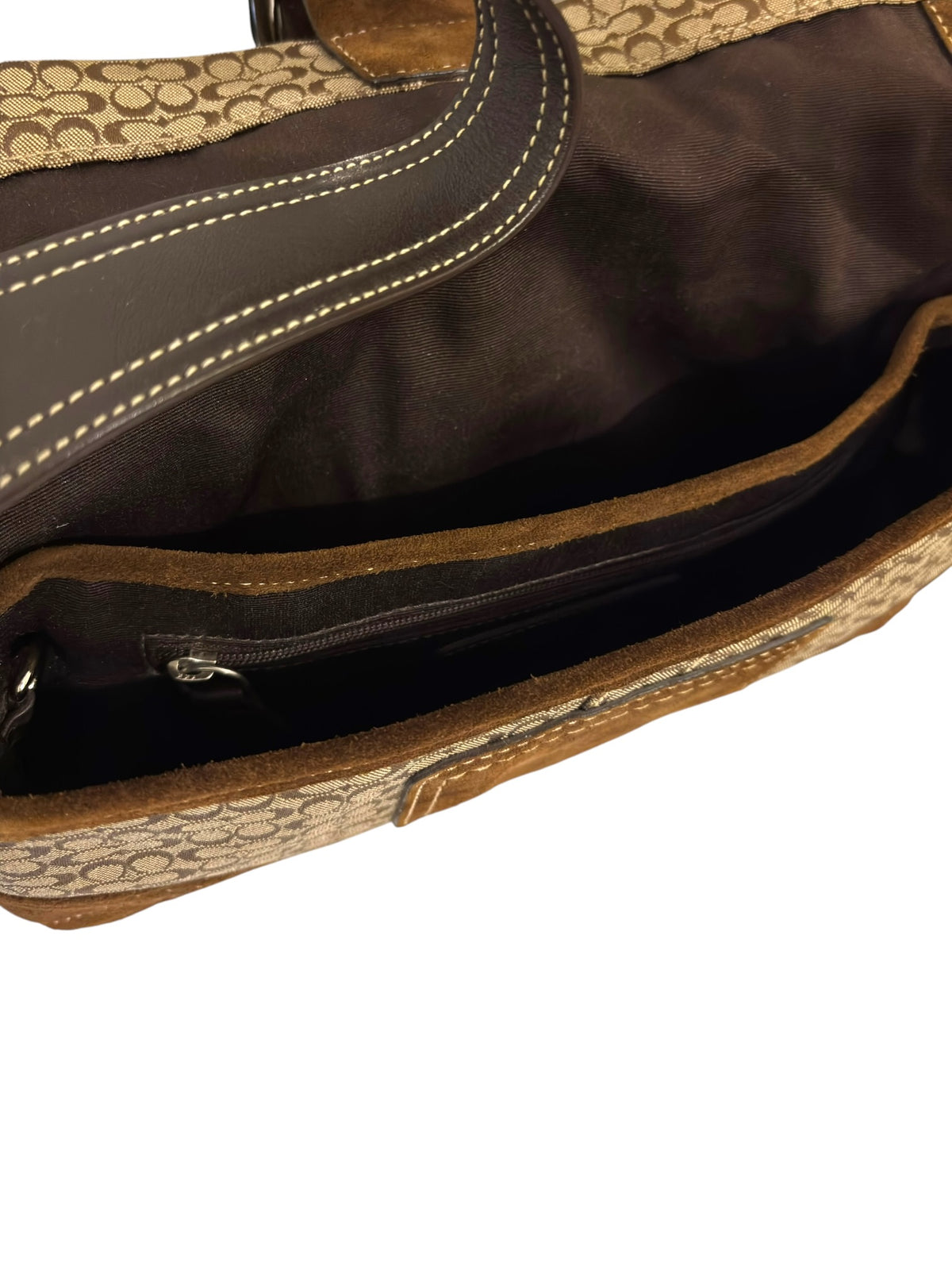 Vintage Coach Soho Signature Brown Y2K Shoulder Bag 3628