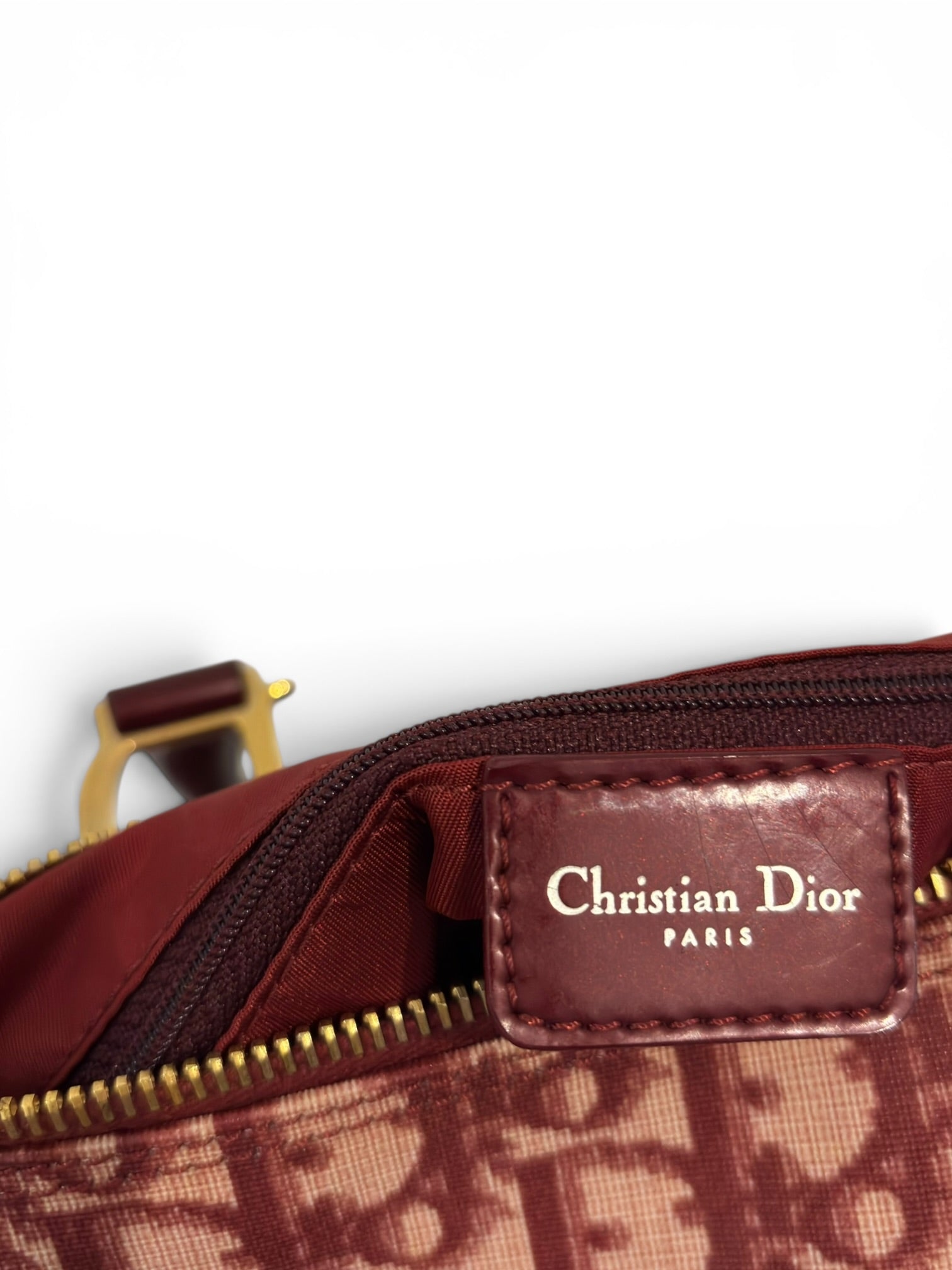 Christian Dior Rare Red / Burgundy Diorissimo
Trotter Lock & Key Vintage Boston Shoulder Bag