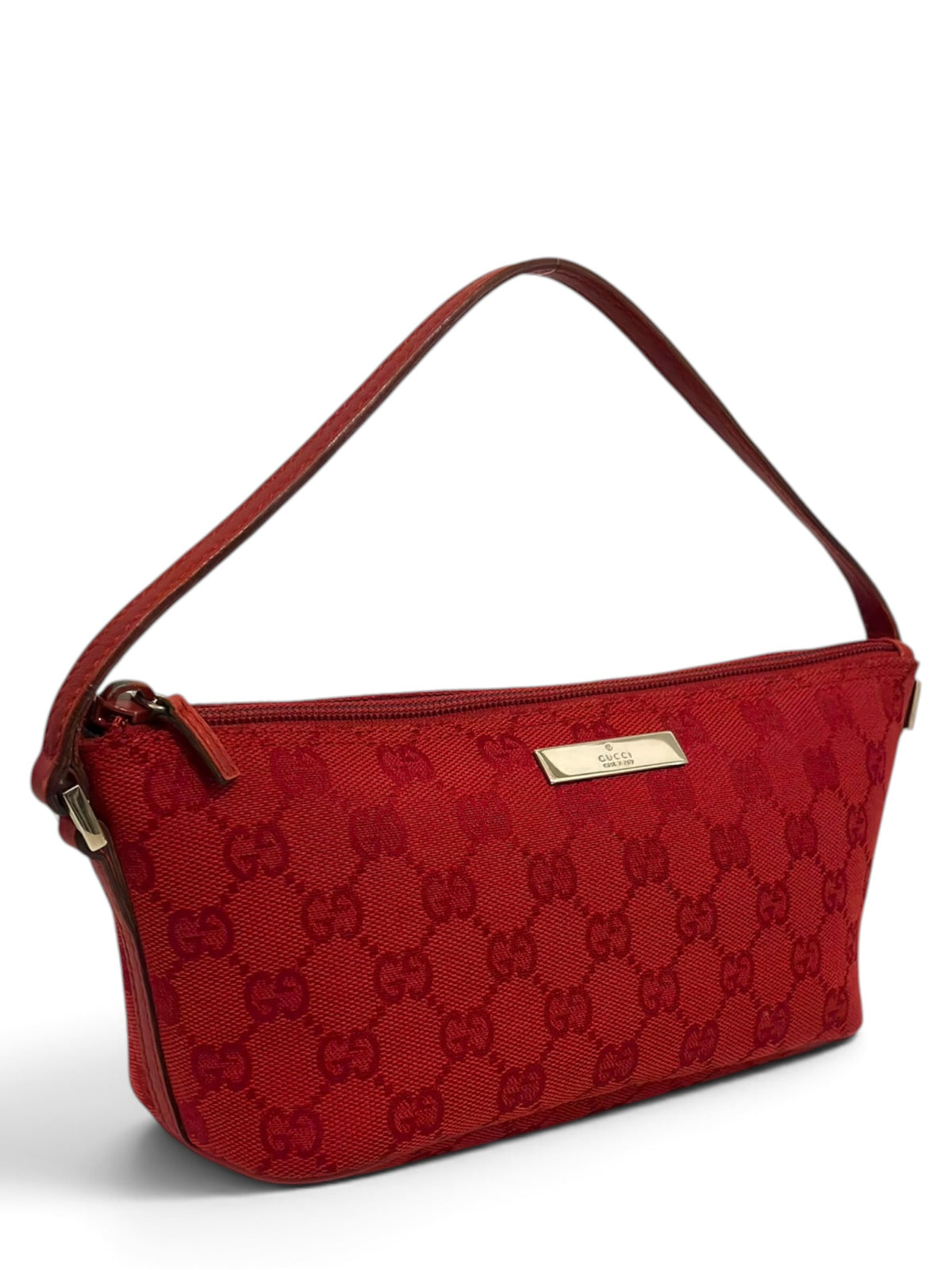 Gucci Boat Bag Vintage Red Monogram GG Pochette
039 1103
