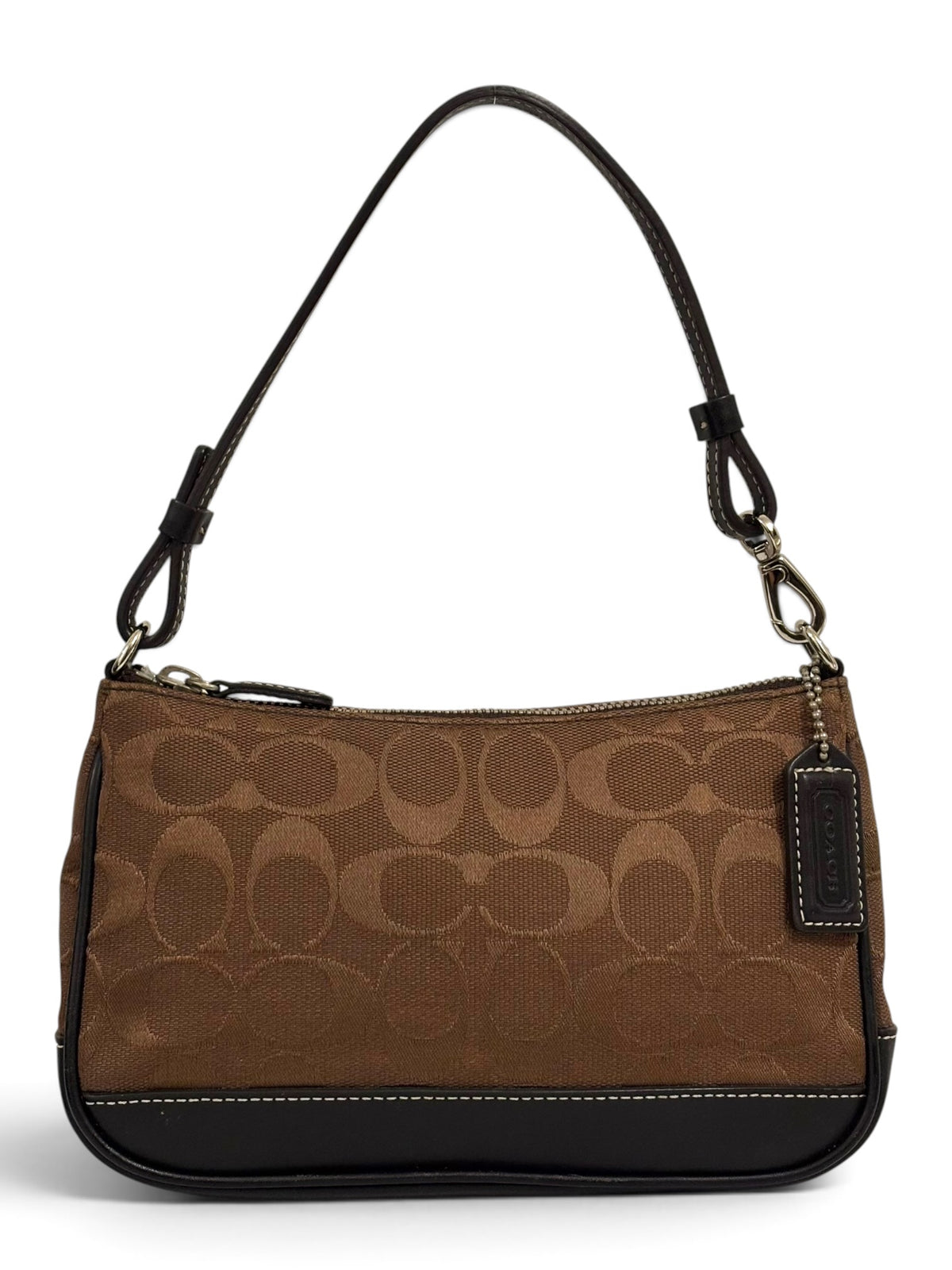 Vintage Coach Demi Bag 6094 Signature Canvas In Brown