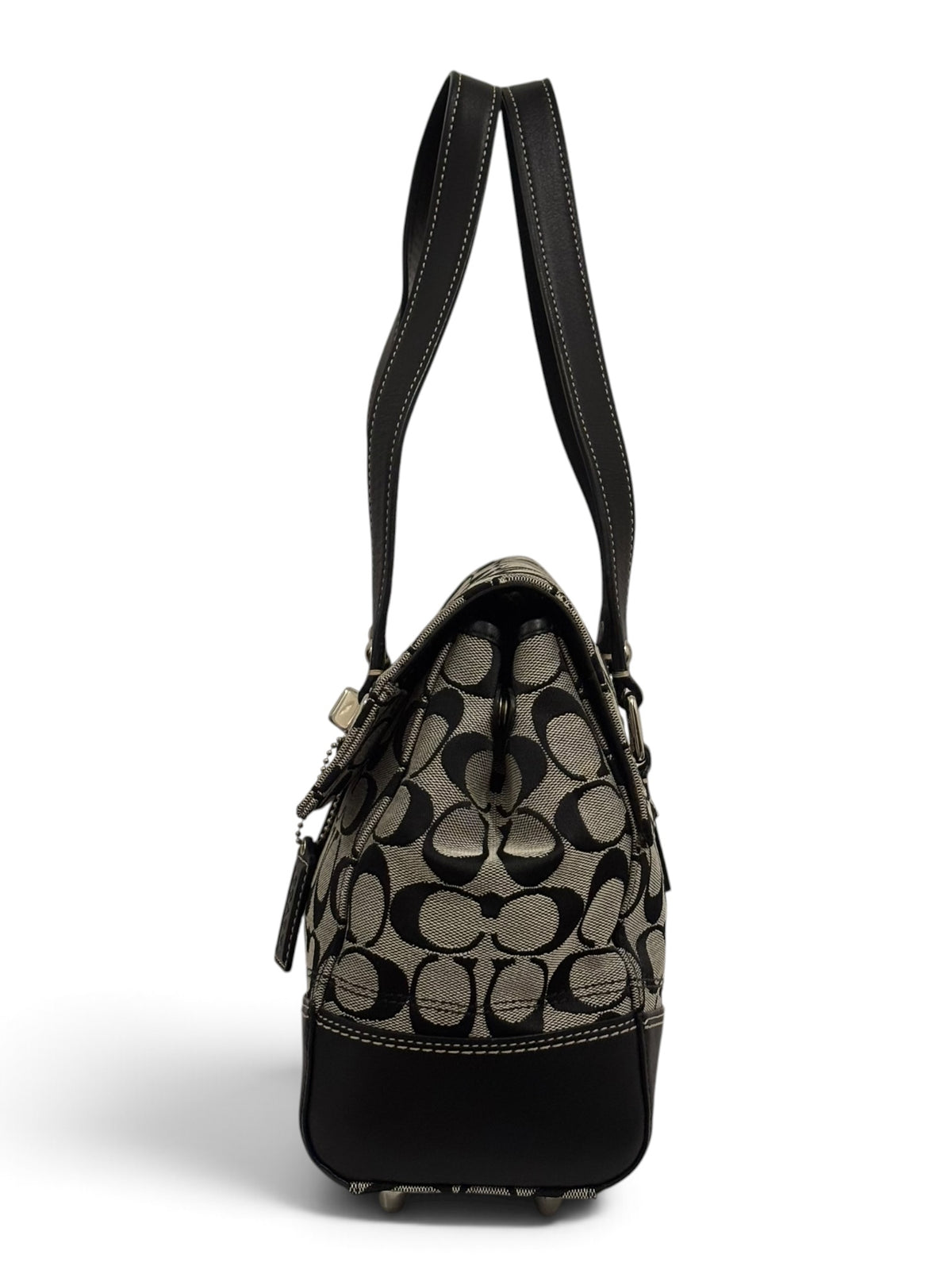 Vintage Coach Hamptons Bag F13070 Signature Turnlock Tote