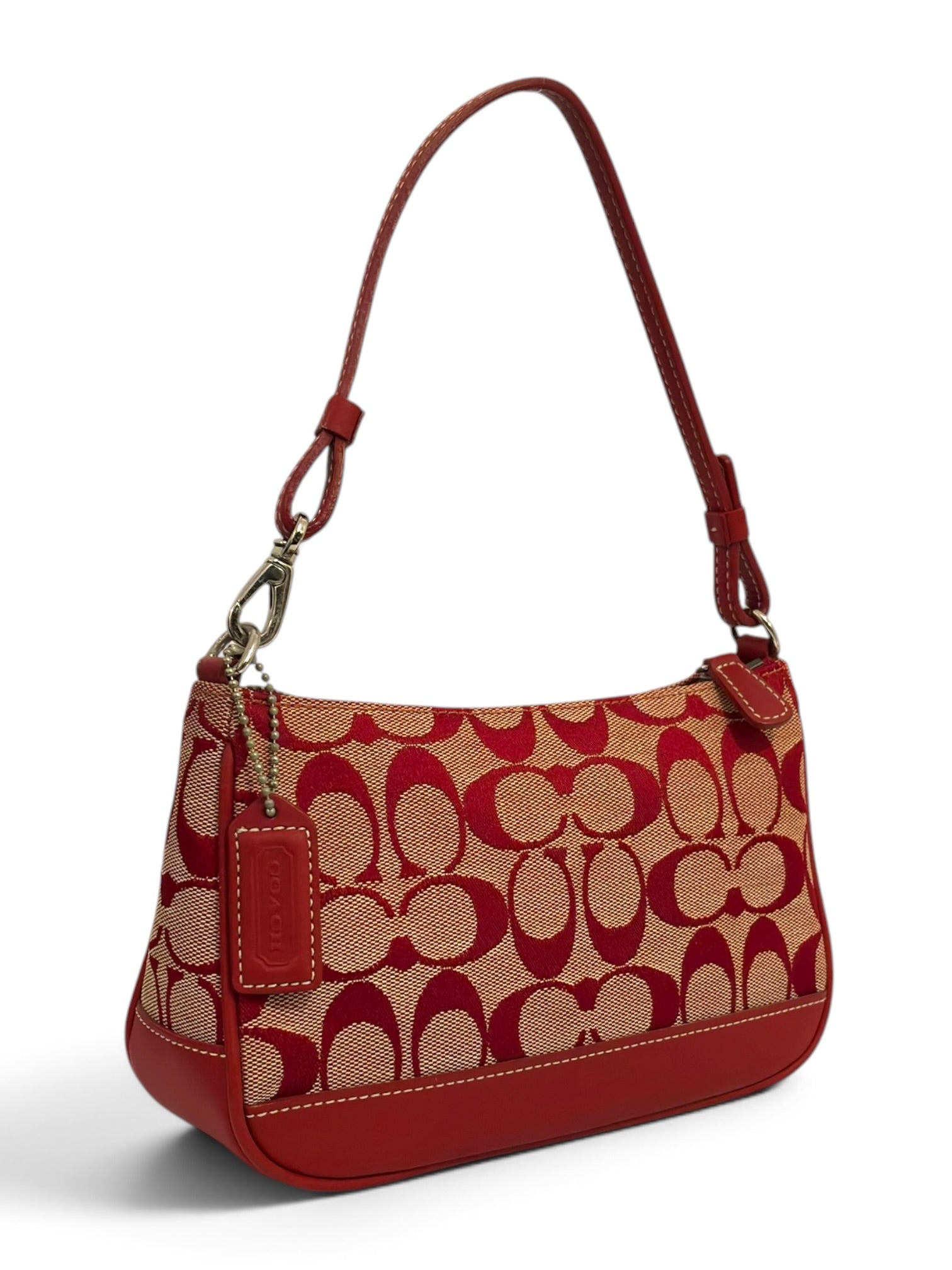 Vintage Coach Bag Demi Mini Red Signature 6094 Shoulder Pouch